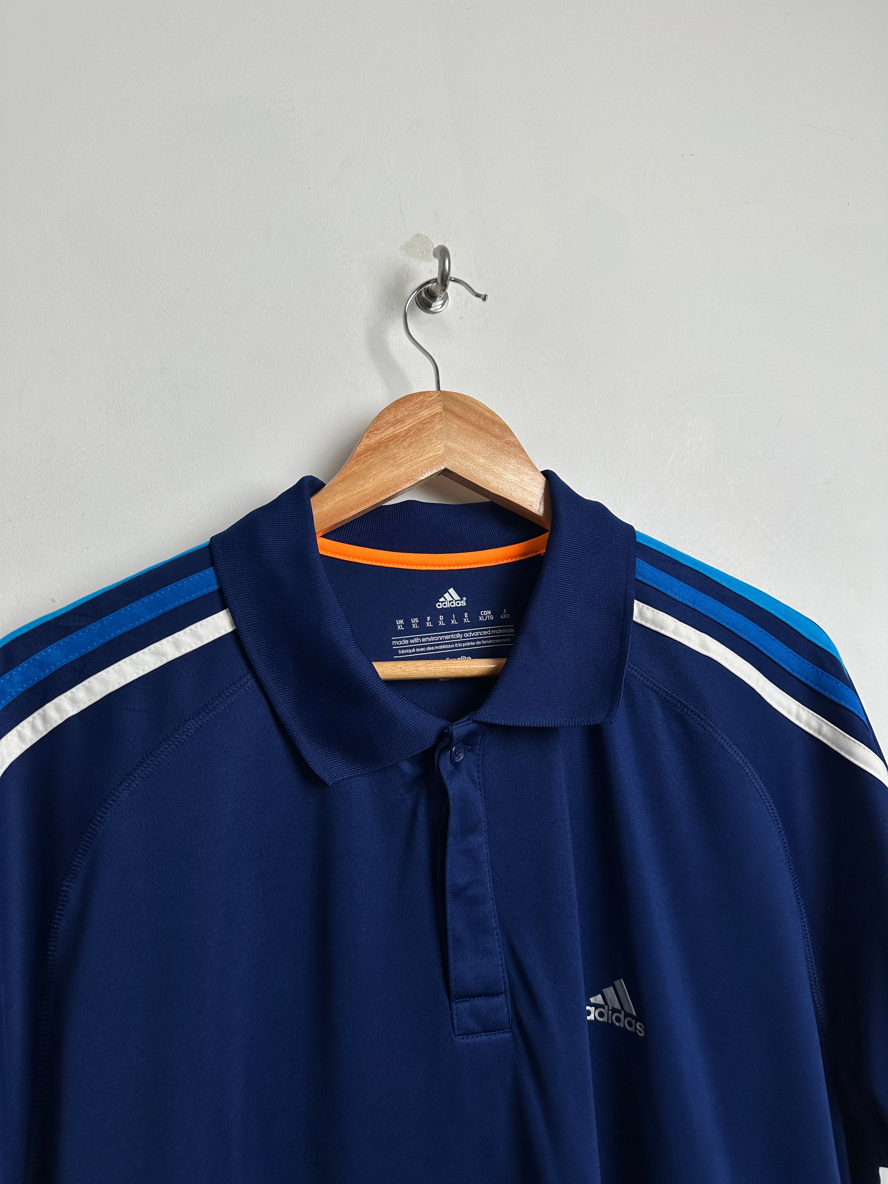 ADIDAS short-sleeve polo shirt in blue