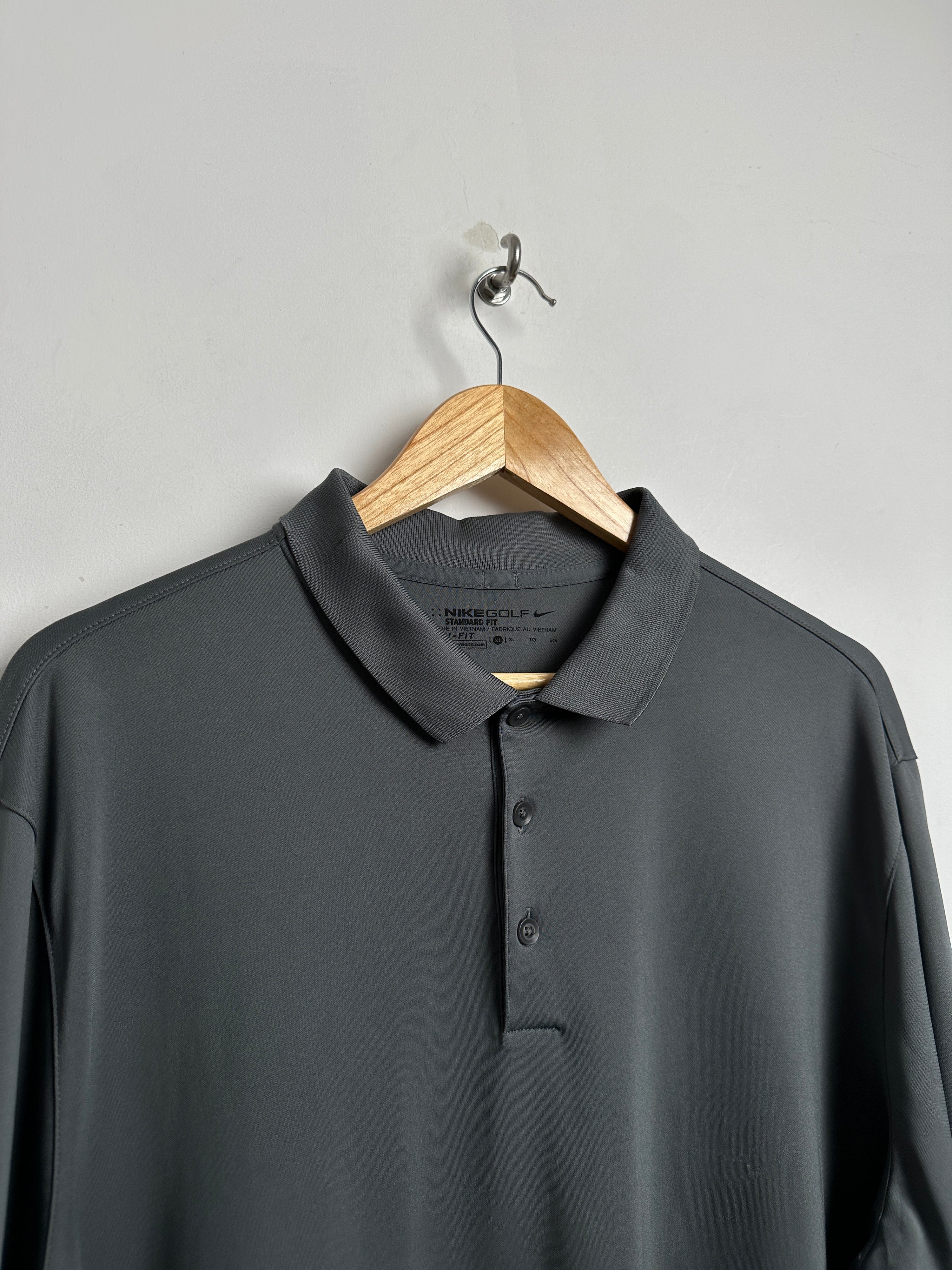 NIKE GOLF Long-Sleeve polo shirt in grey