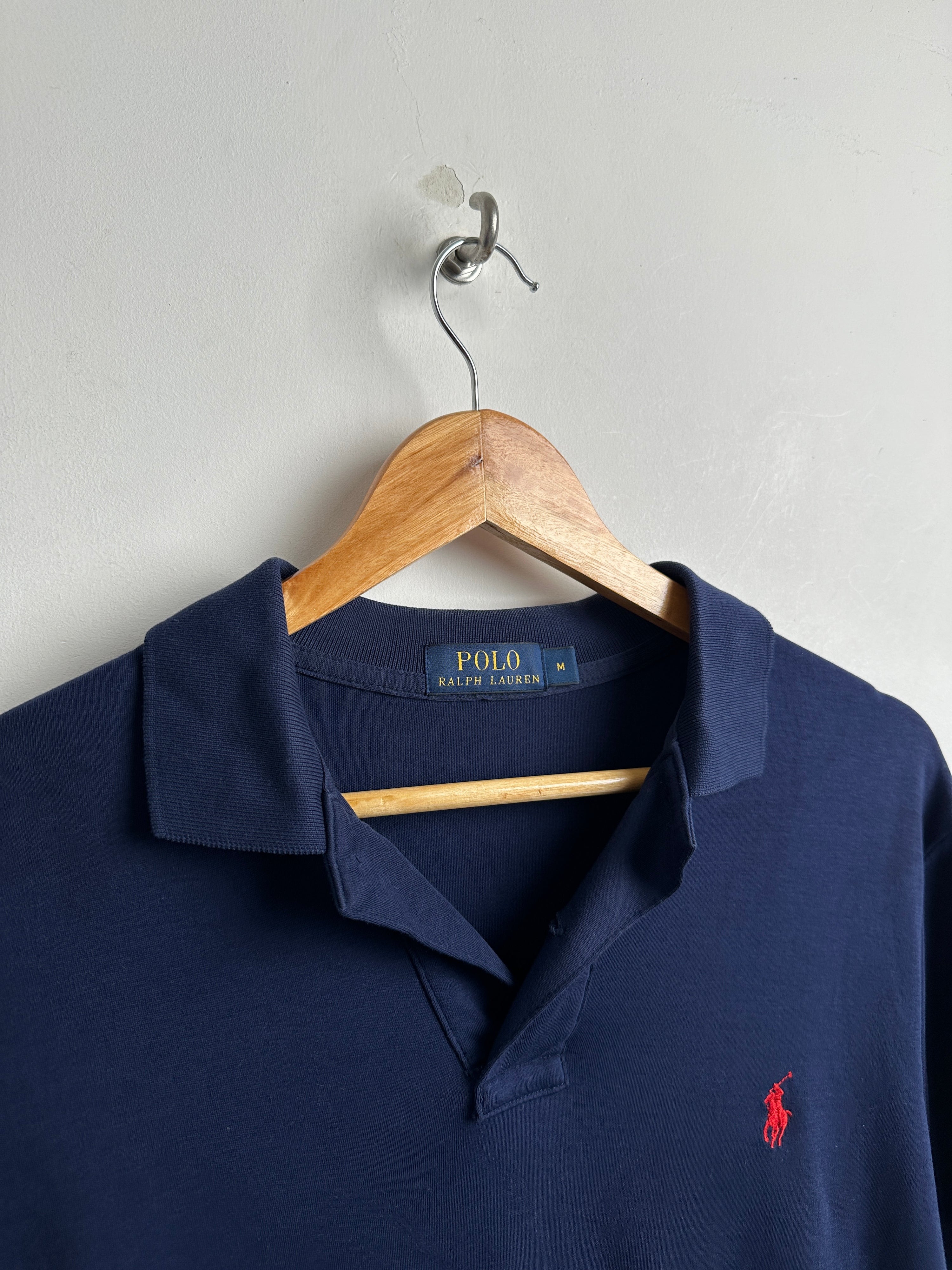 POLO RALPH LAUREN short sleeved shirt in navy blue