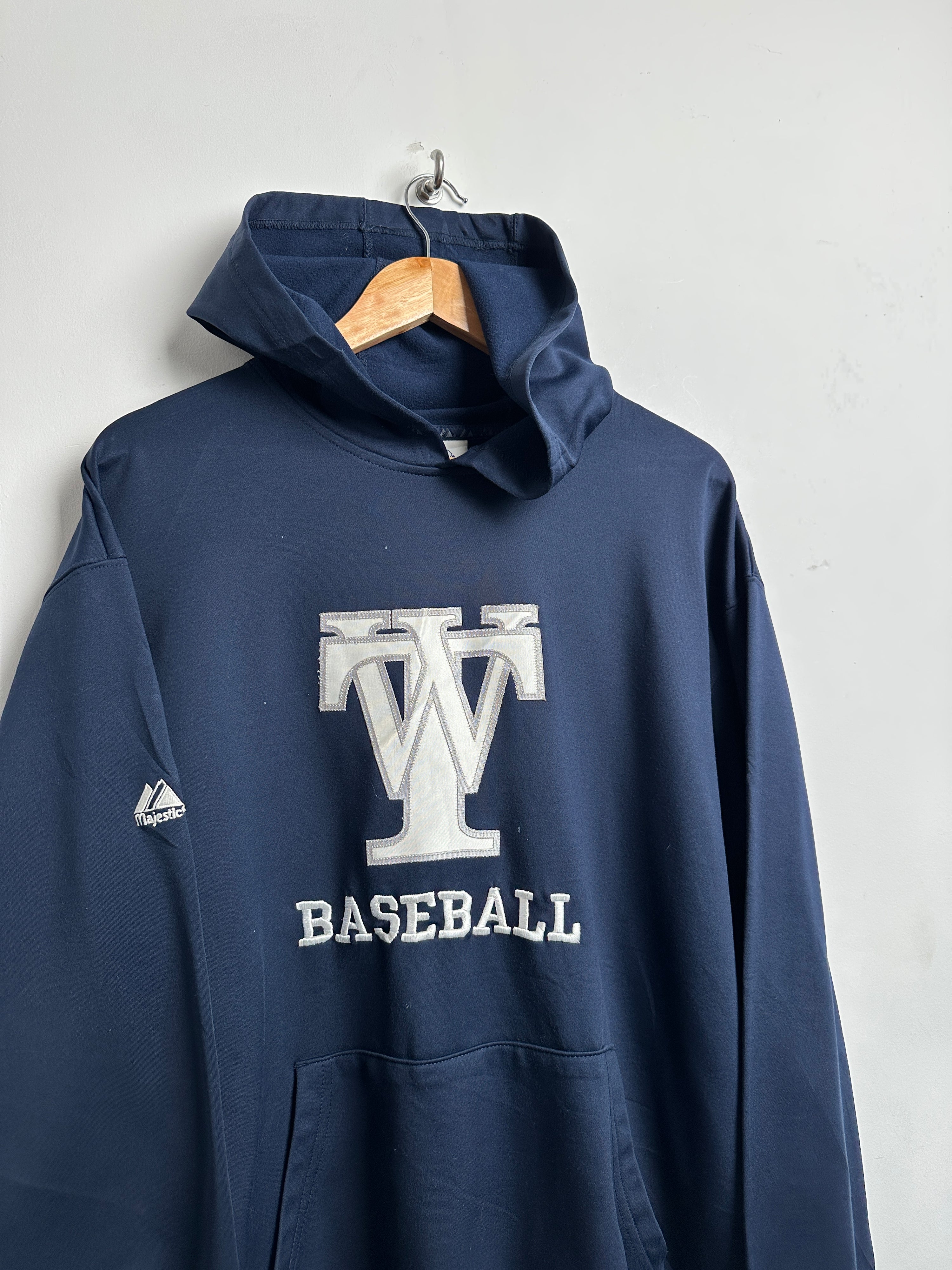MAJESTIC Blue Hoodie - thrift.mt
