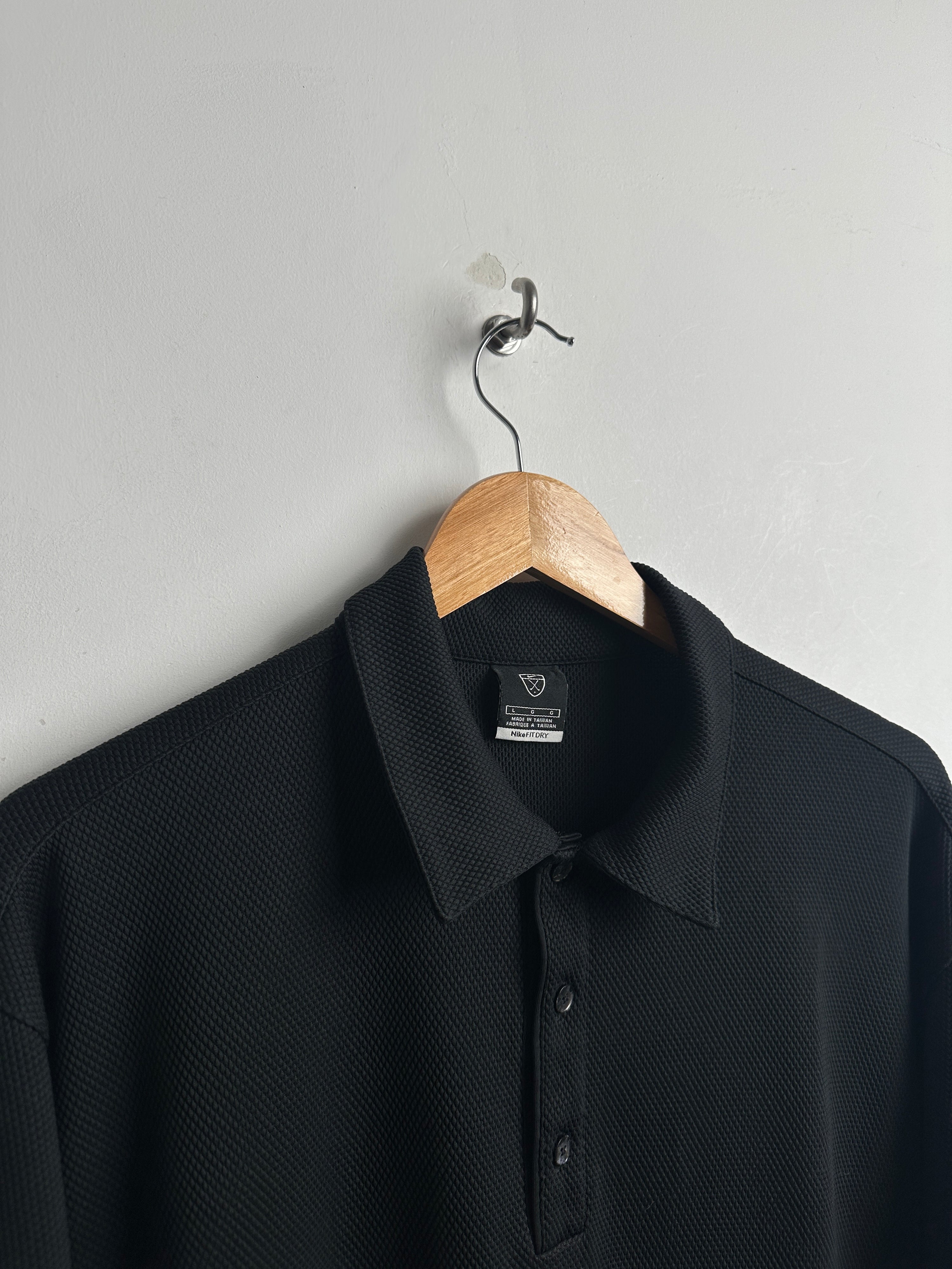 NIKE FIT DRY short-sleeve polo shirt in black
