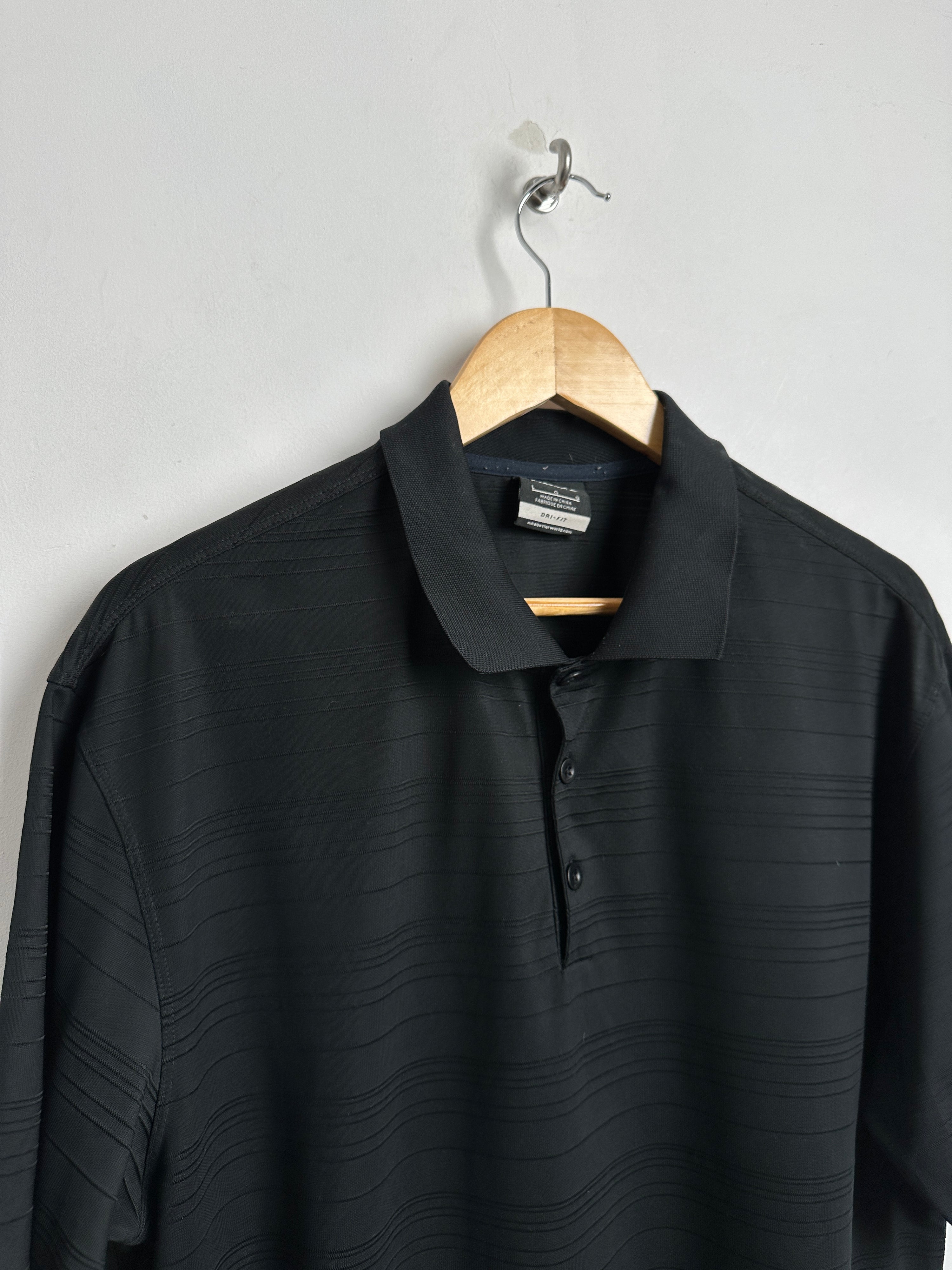 NIKE GOLF short-sleeve polo shirt in black