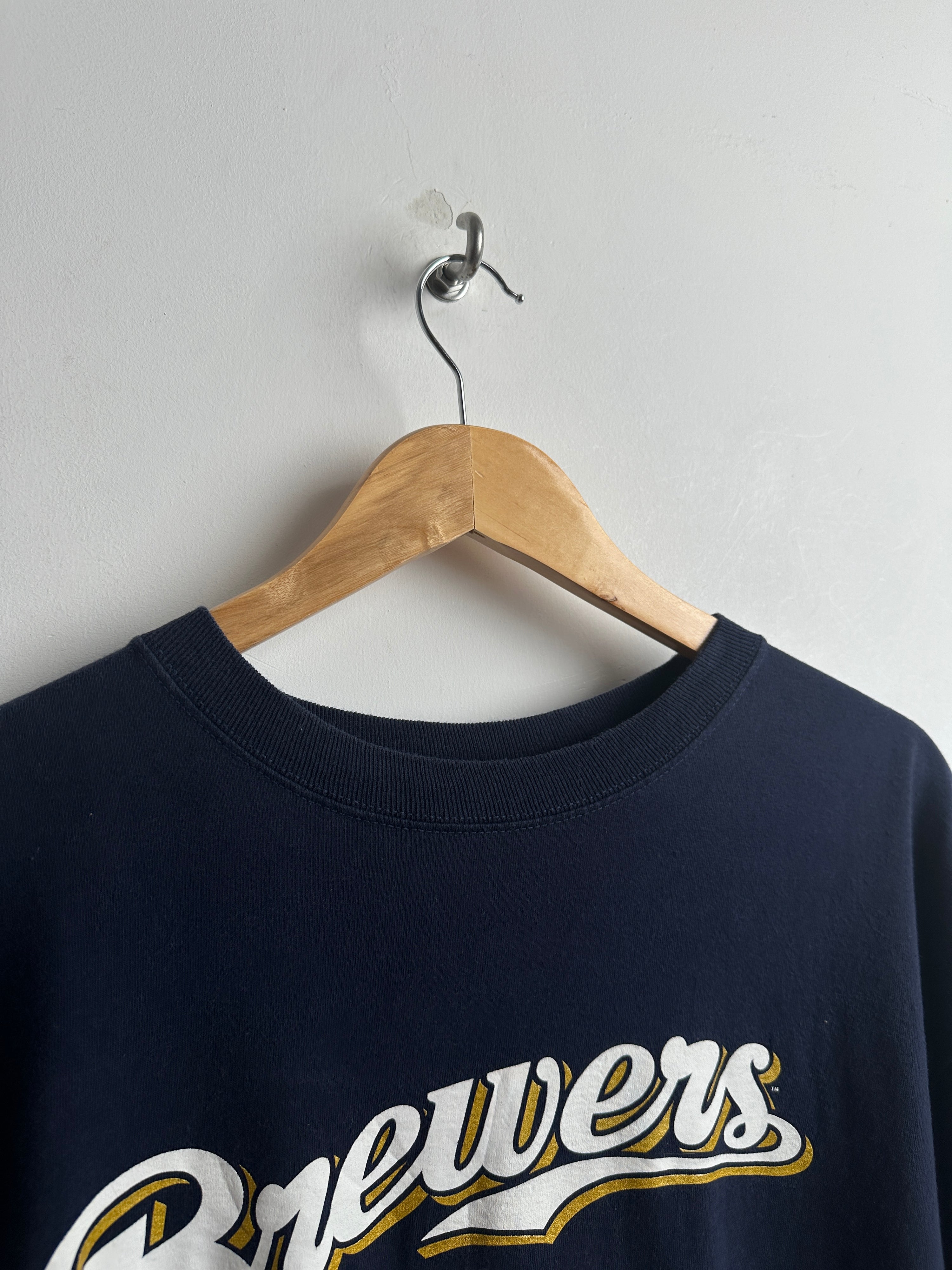 MAJESTIC BREWERS Navy Blue Short Sleeved Tee