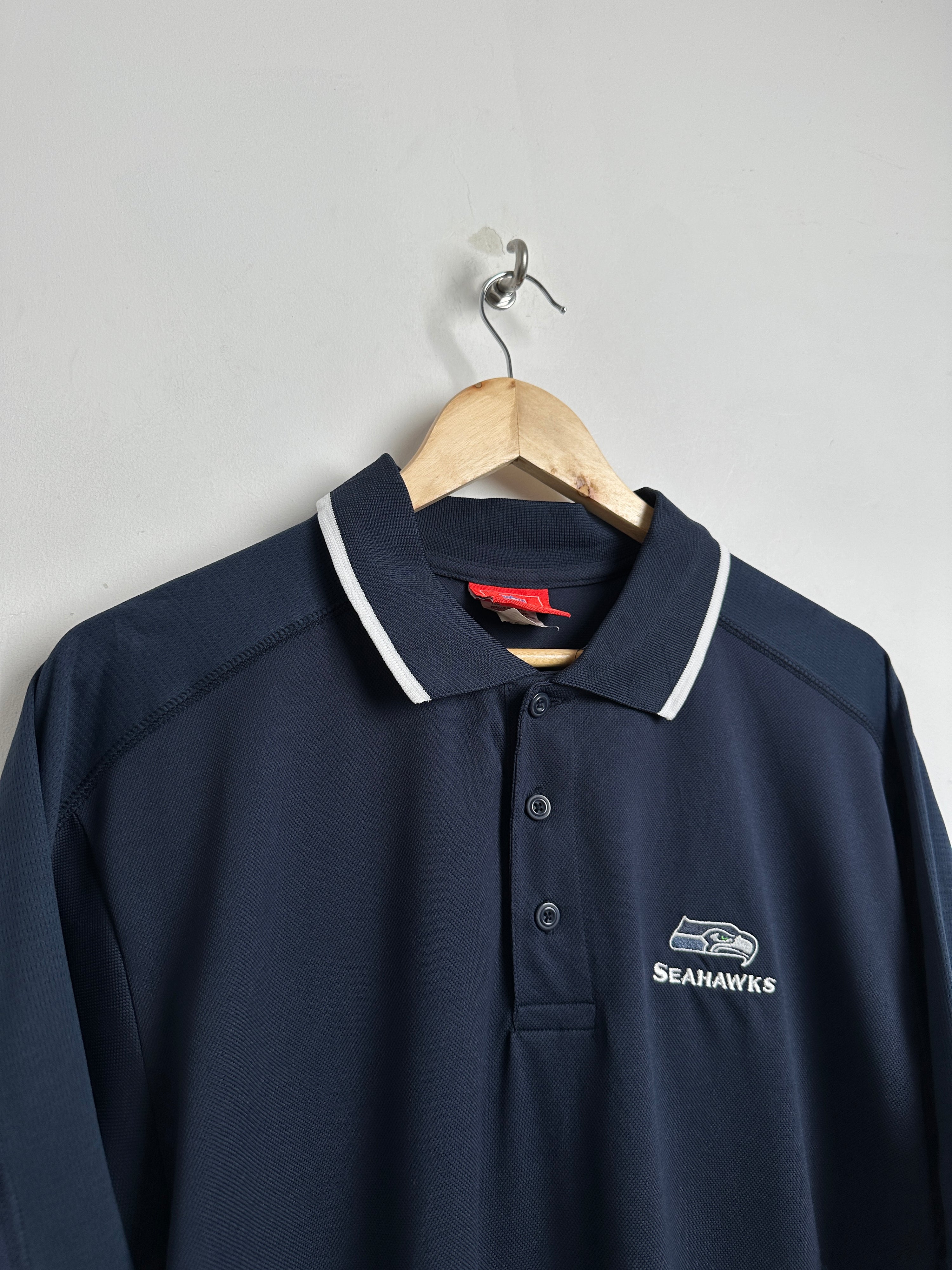 NFL SEAHAWKS Navy Blue Poloshirt