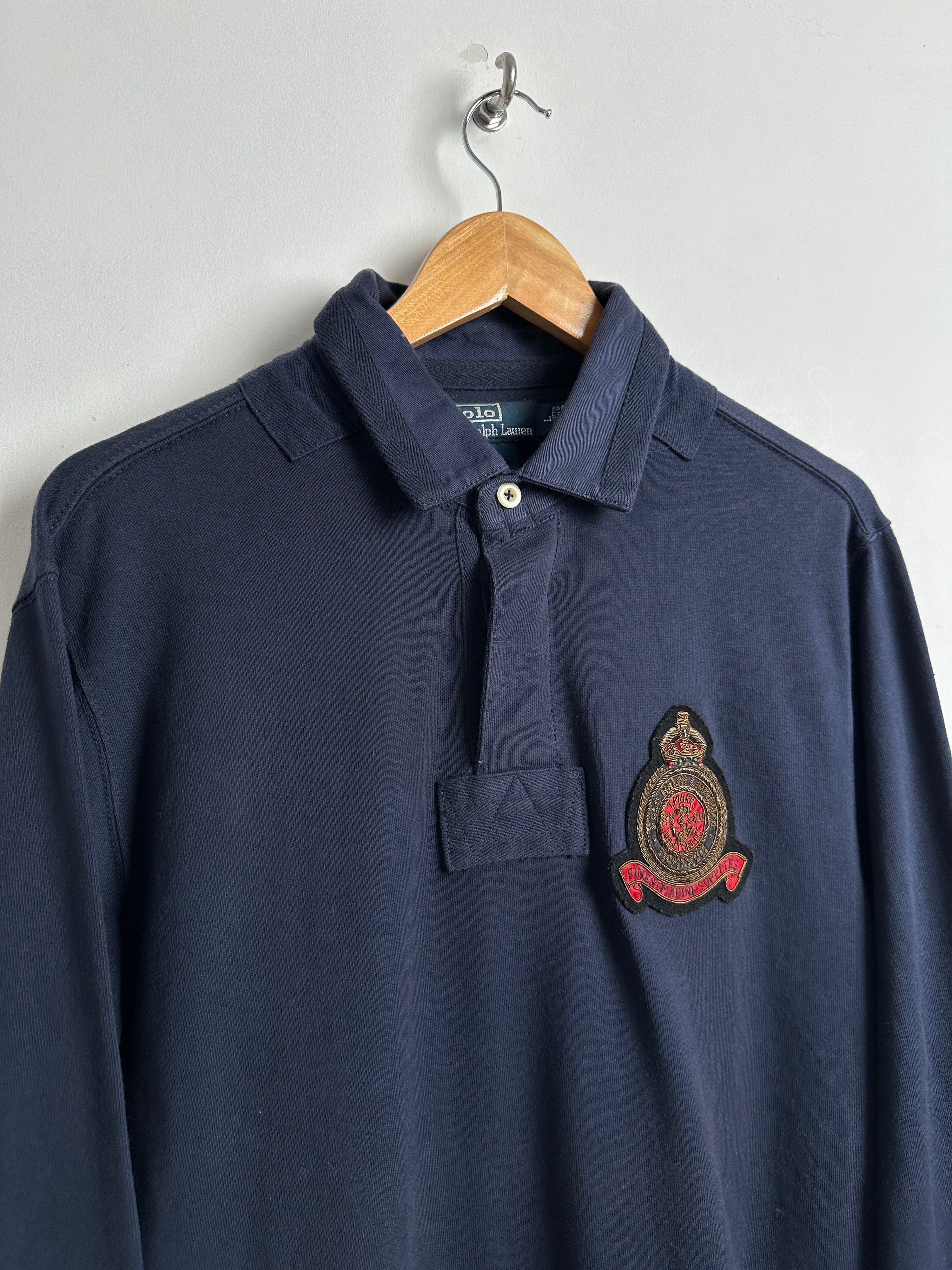 POLO RALPH LAUREN BLUE LONG SLEEVE SHIRT - thrift.mt