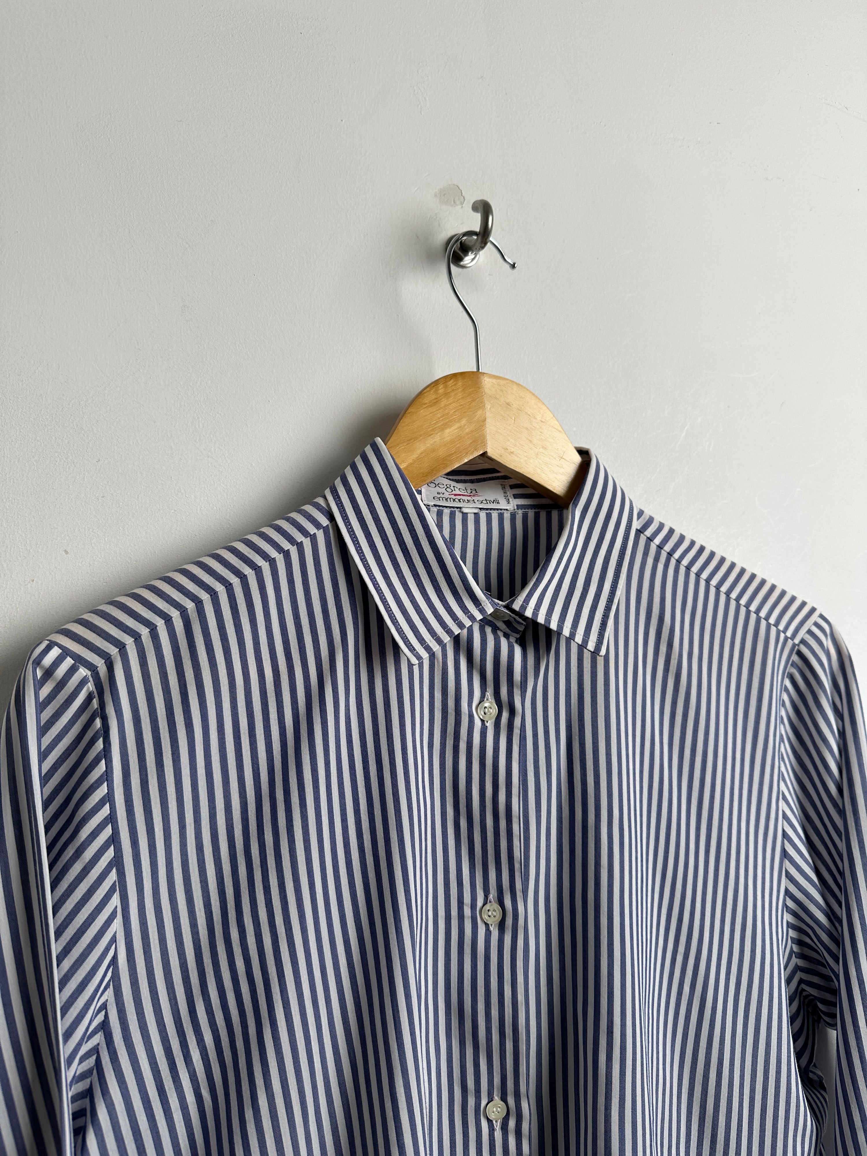 SEGRETA long sleeve shirt in black and white - thrift.mt