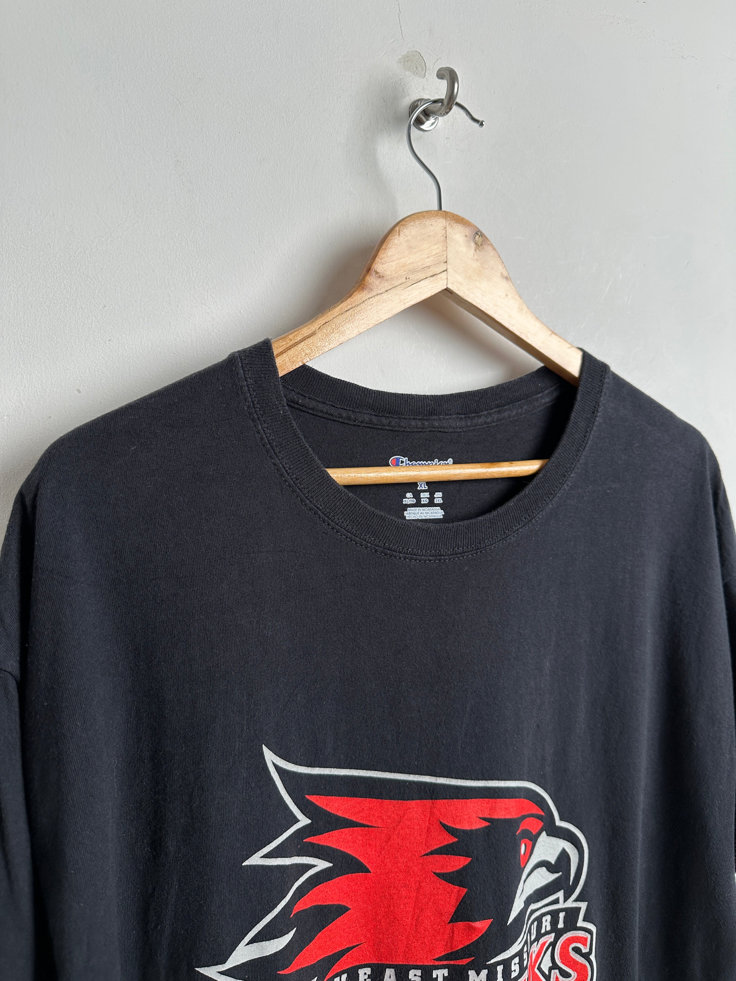 CHAMPION Red Hawks tee in black - thrift.mt