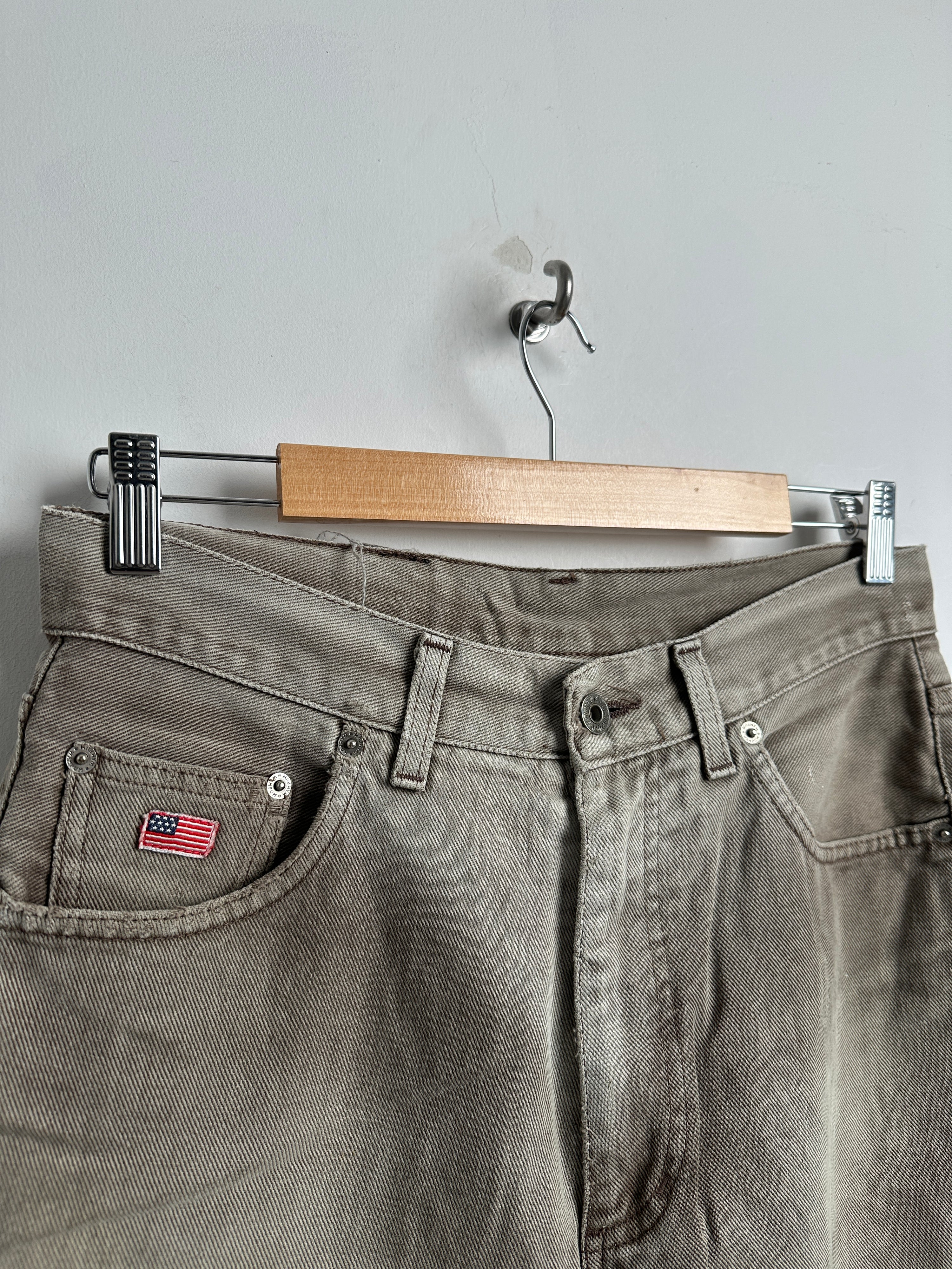WAMPUM beige wash jeans - thrift.mt