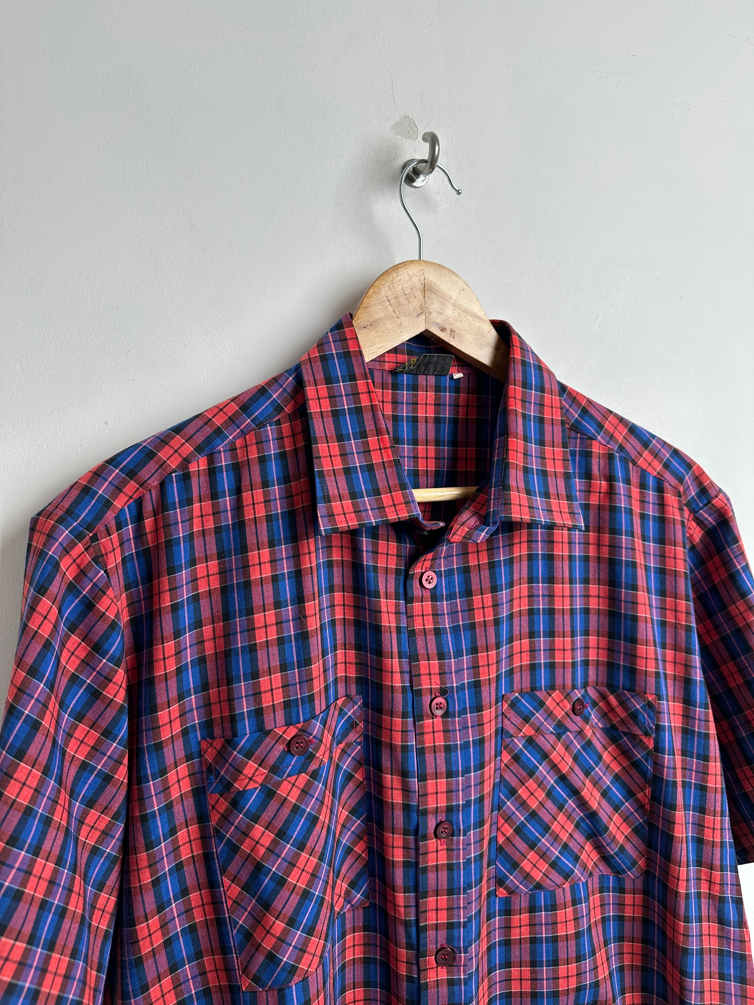 CAMARGUE short sleeve checked shirt