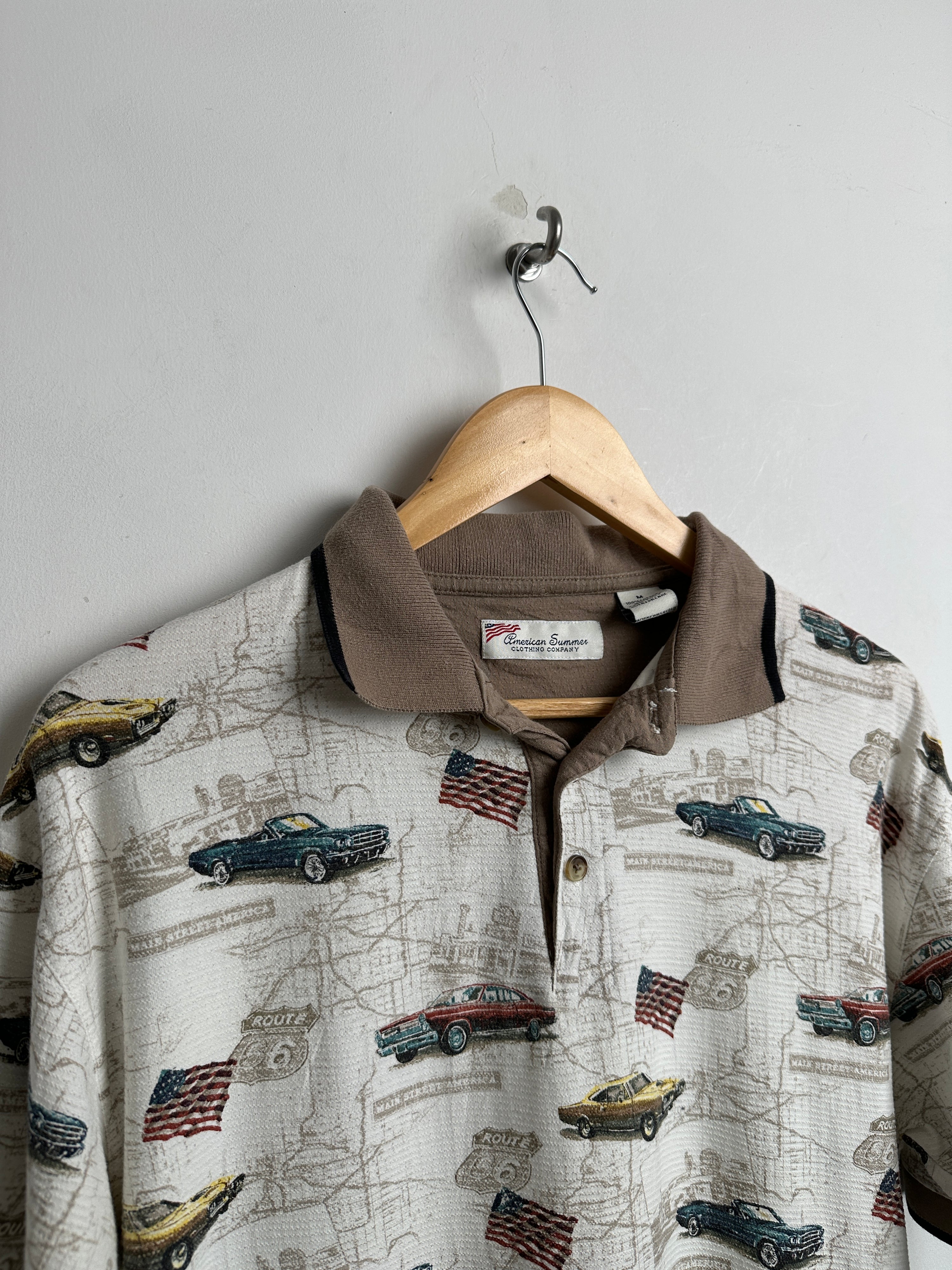 AMERICAN SUMMER poloshirt with cars