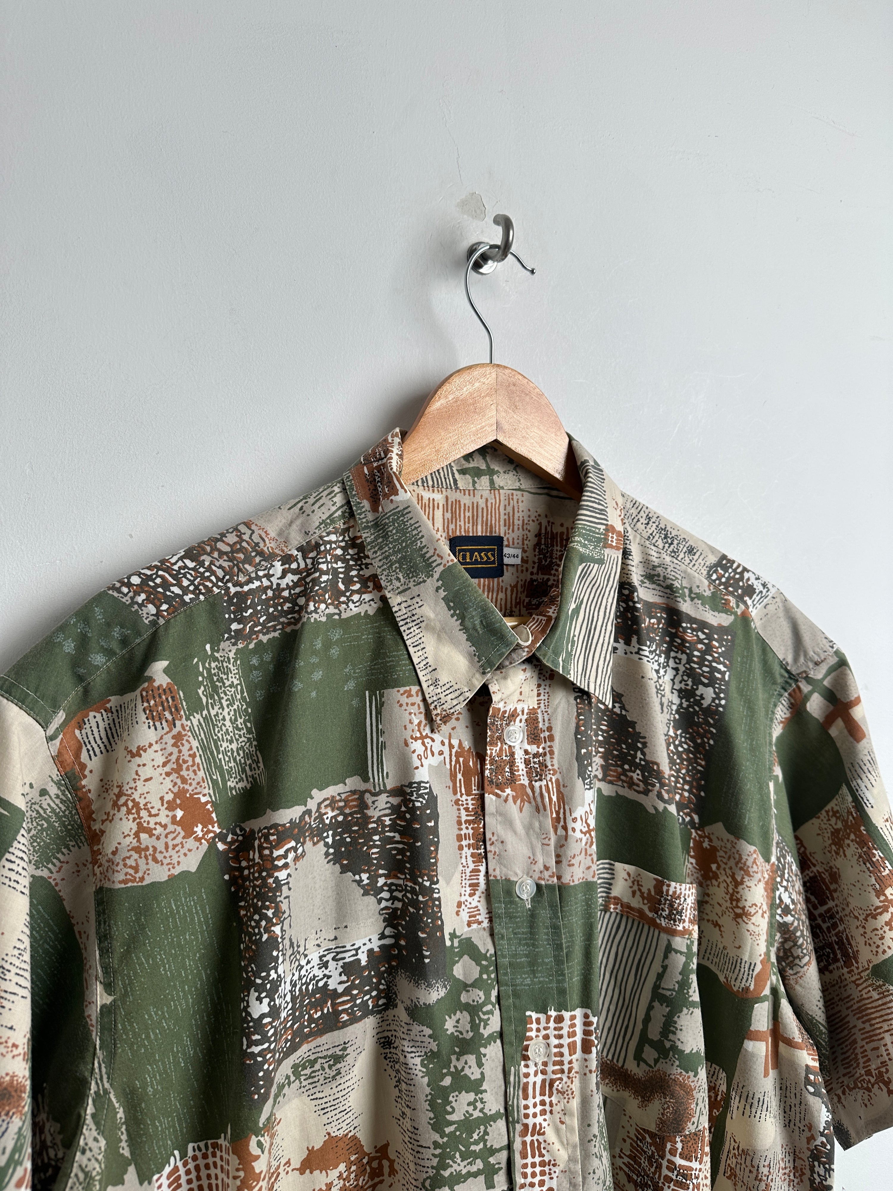 CLASS short sleeve shirt in green and grey