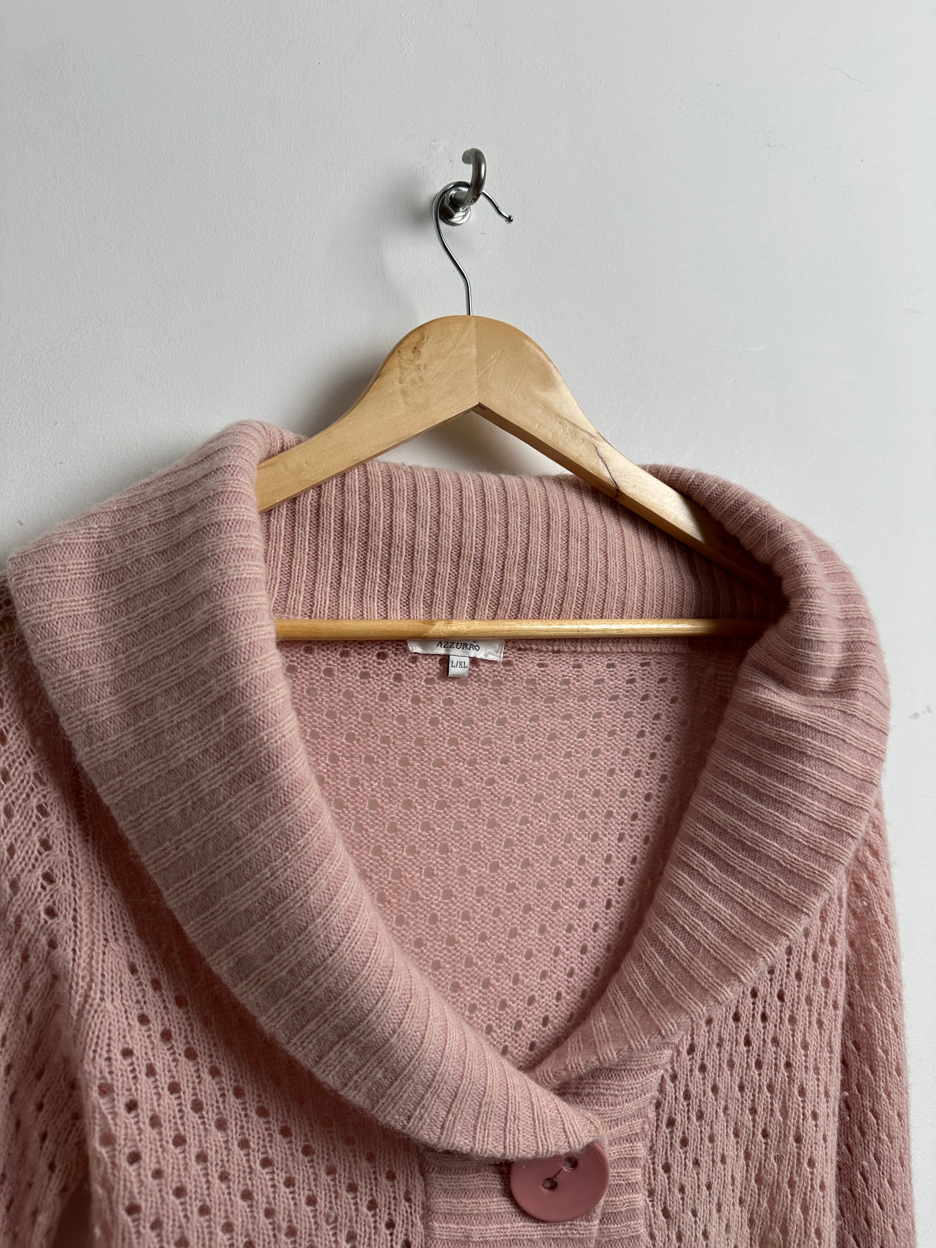 AZZURRO pink knitwear cardigan