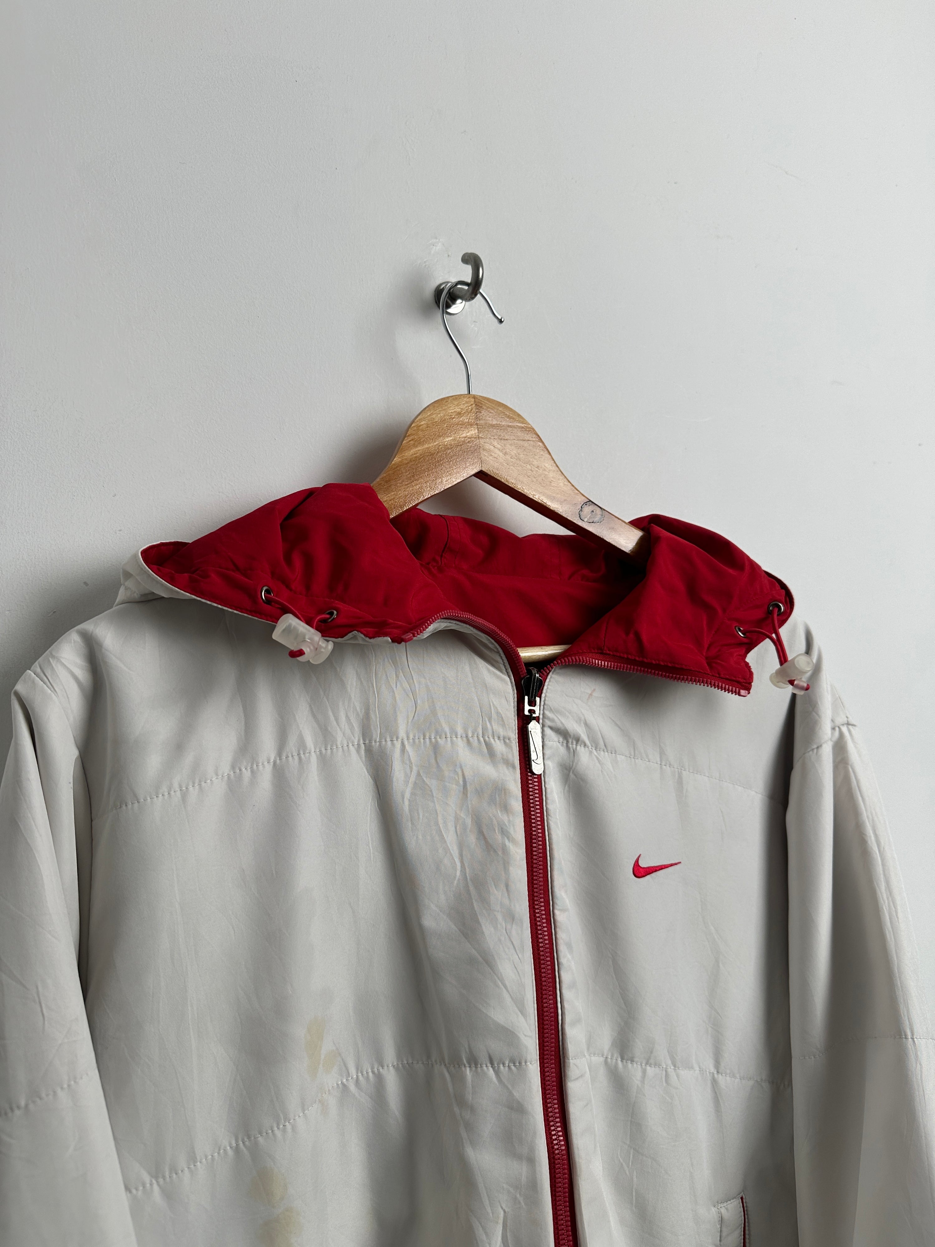 Reversible nike windbreaker red and white