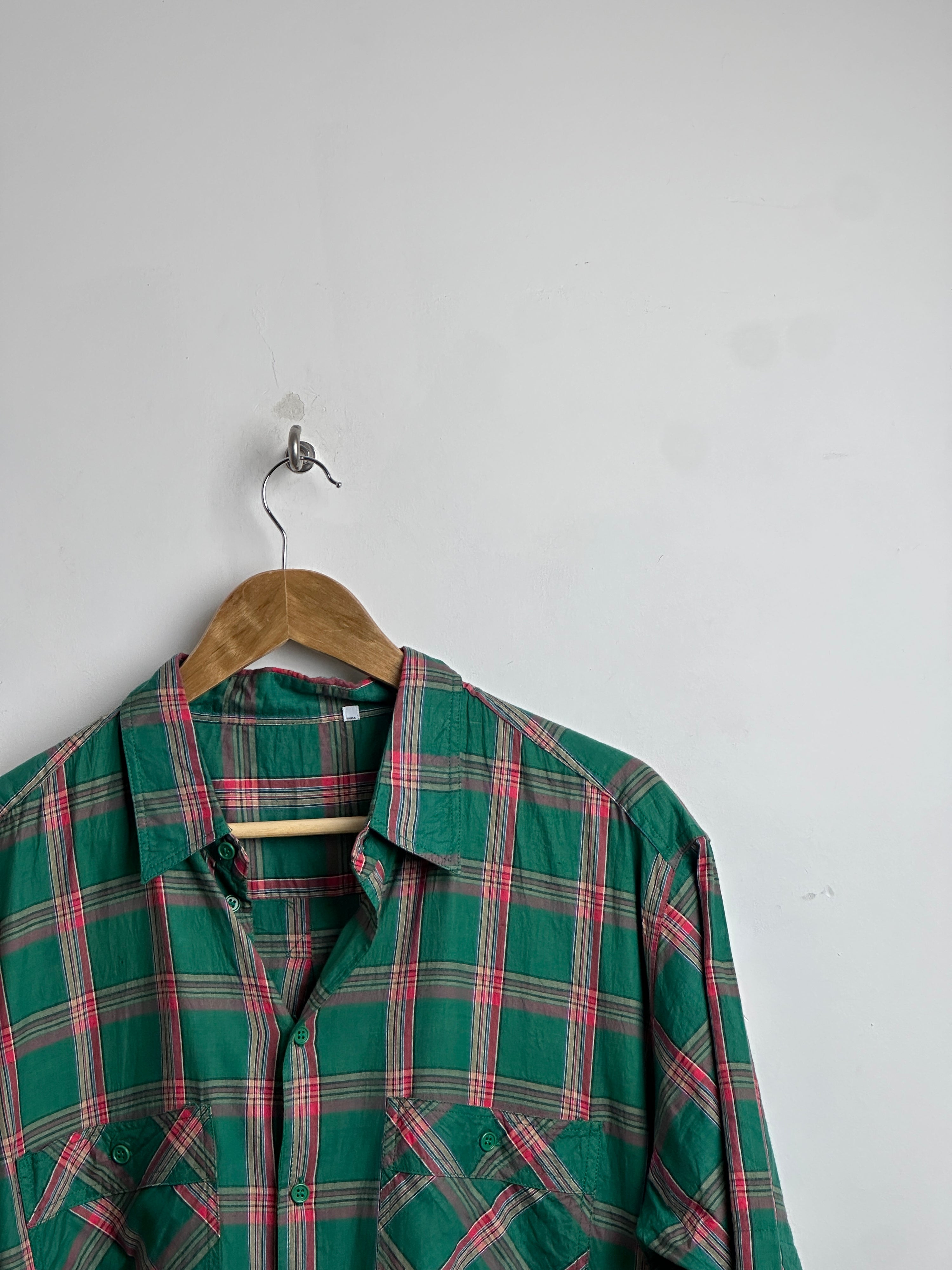Vintage plaid short sleeve shirt