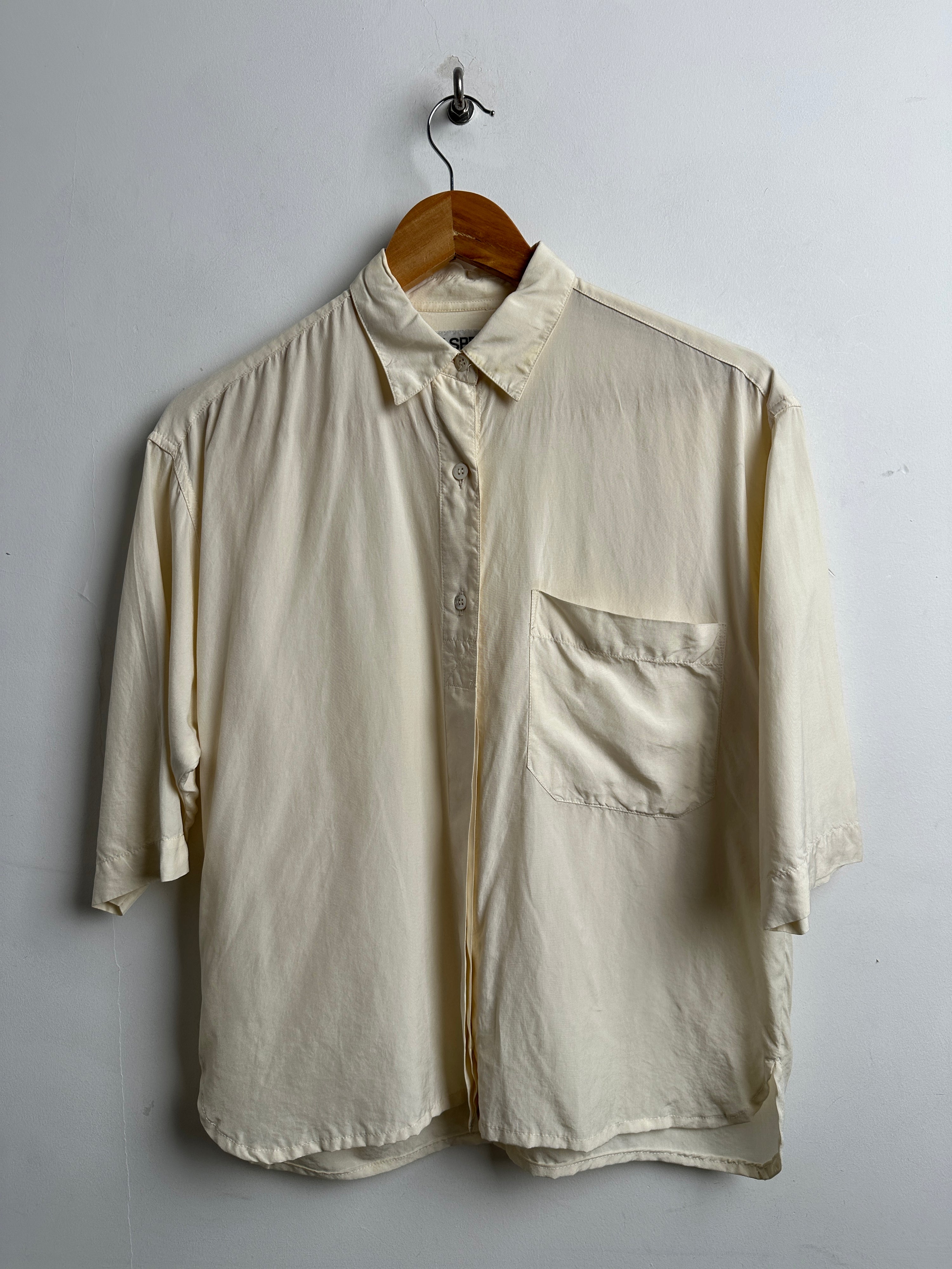 ASPESI basic women’s short sleeved shirt in cream