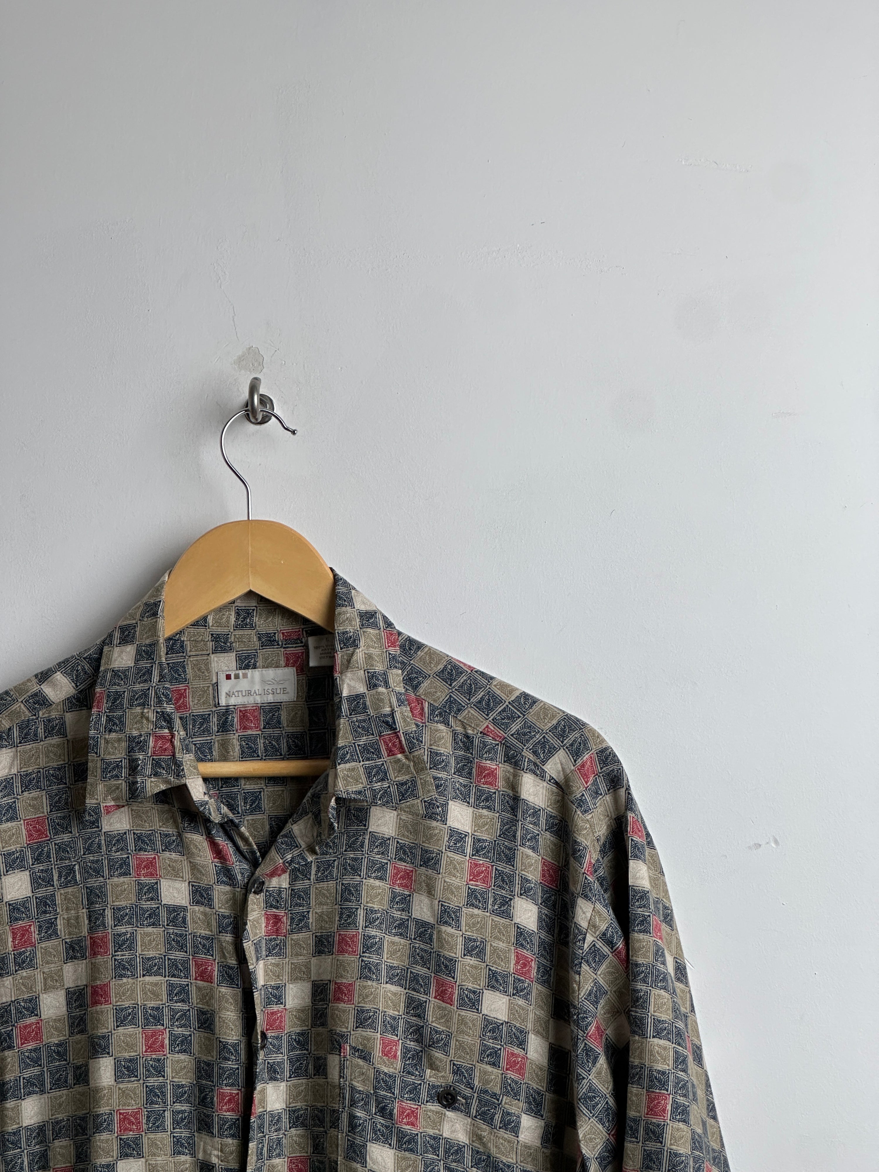 NATURAL ISSUE printed short sleeve shirt