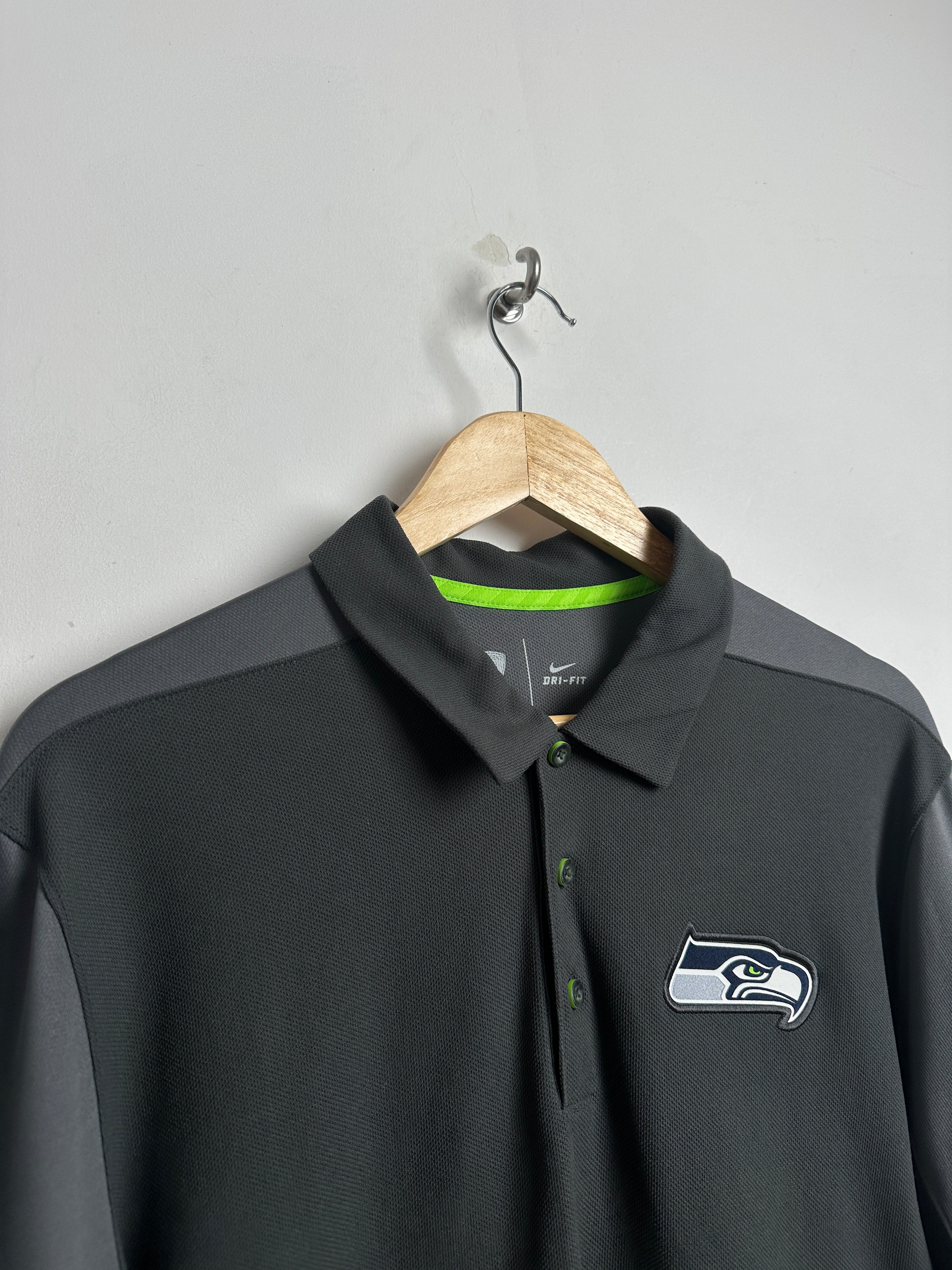 NIKE DRI-FIT NFL short-sleeve polo shirt in gray