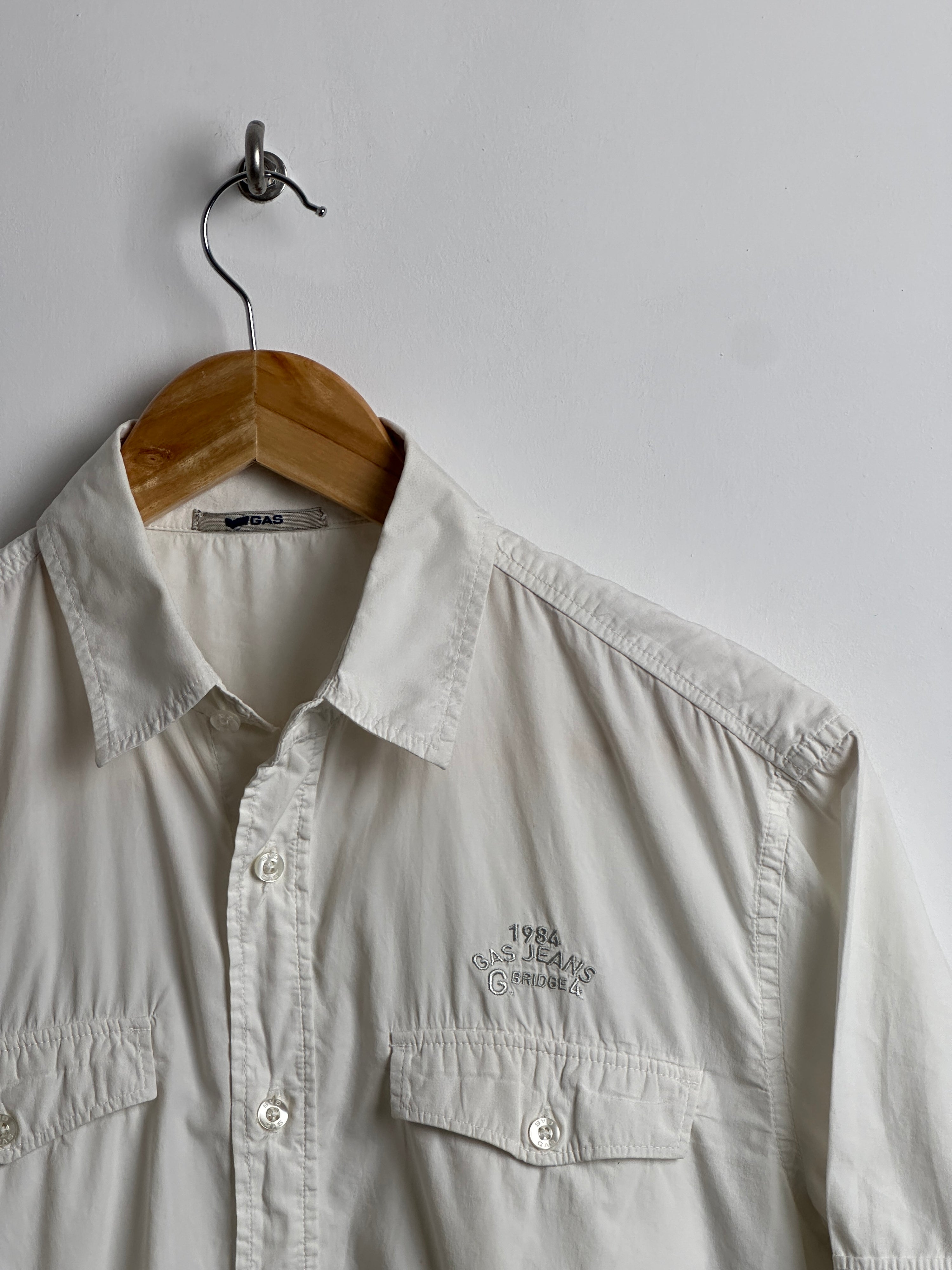 GAS jeans vintage short-sleeve shirt in white