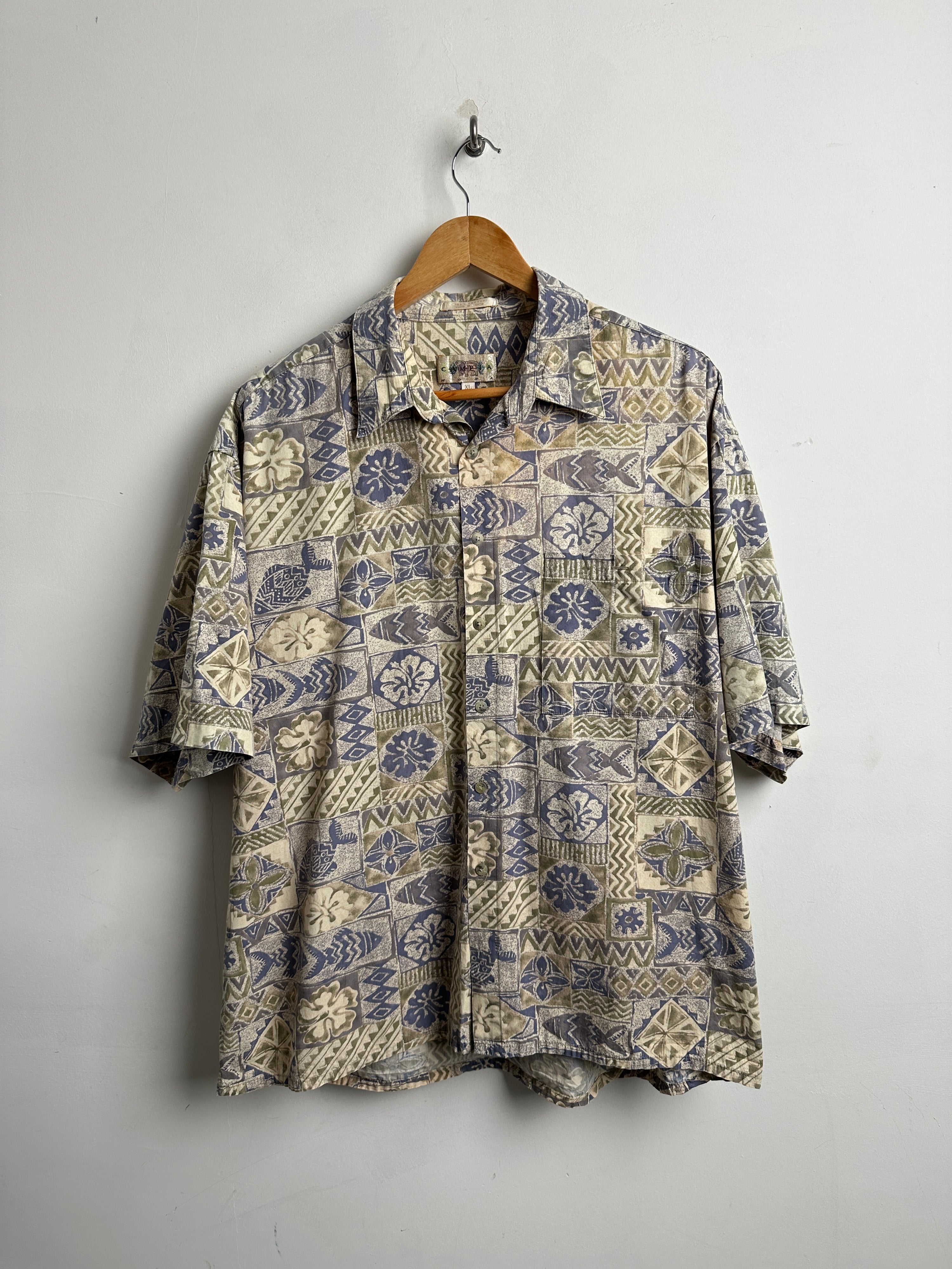CAMPIA patterned cotton short sleeved shirt