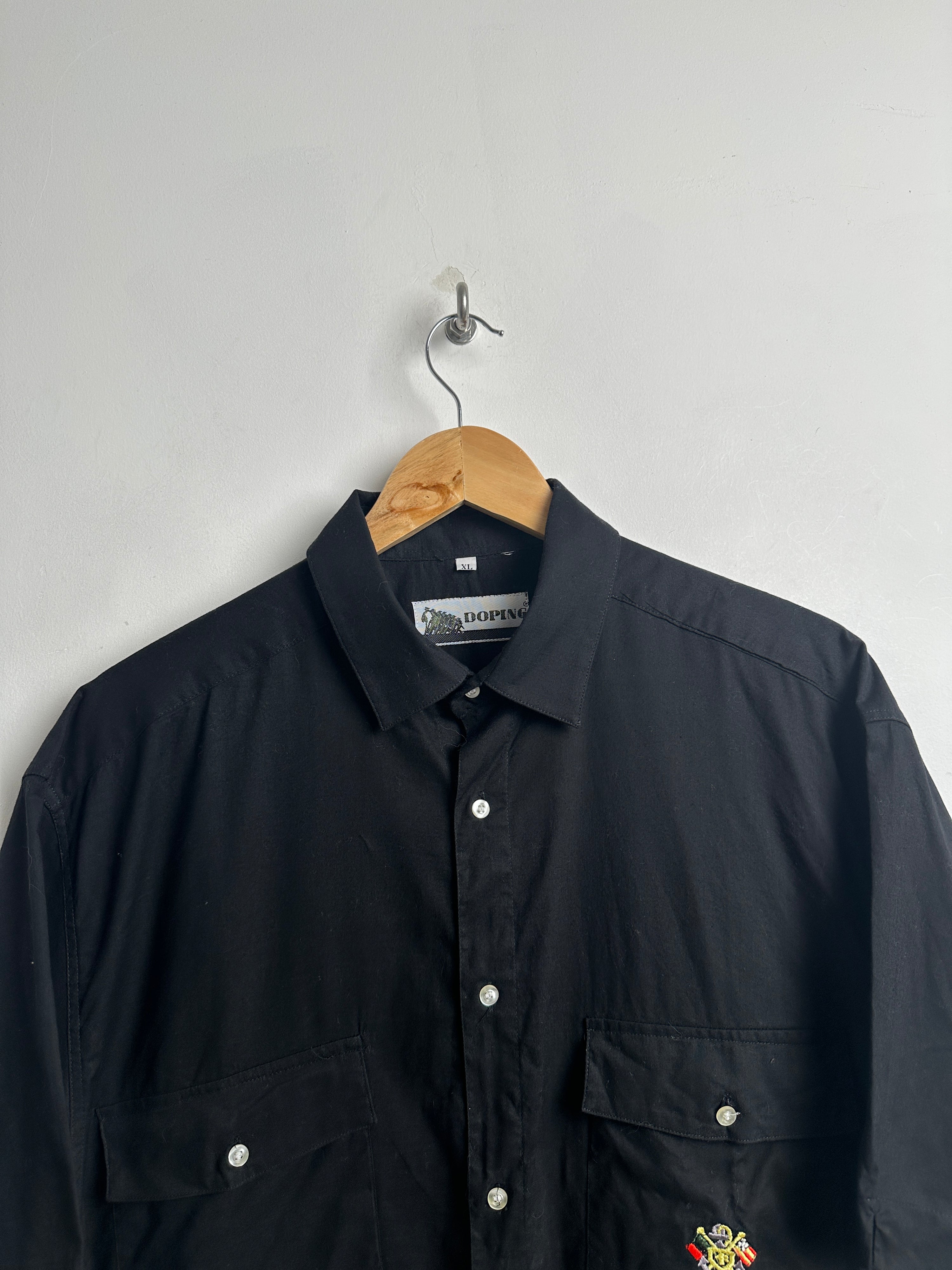 DOPING short-sleeve shirt in black