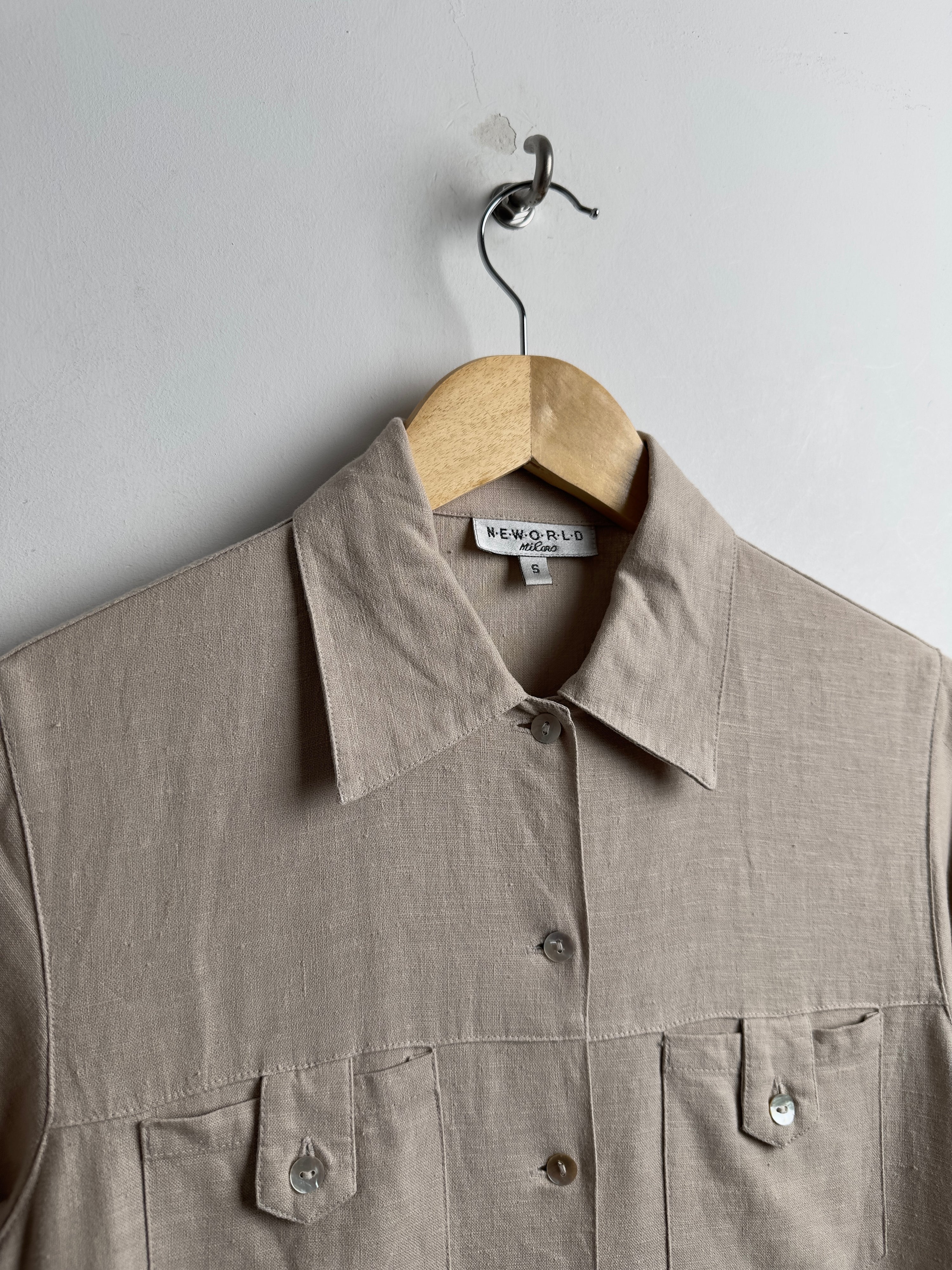NEW WORLD short sleeve collar shirt