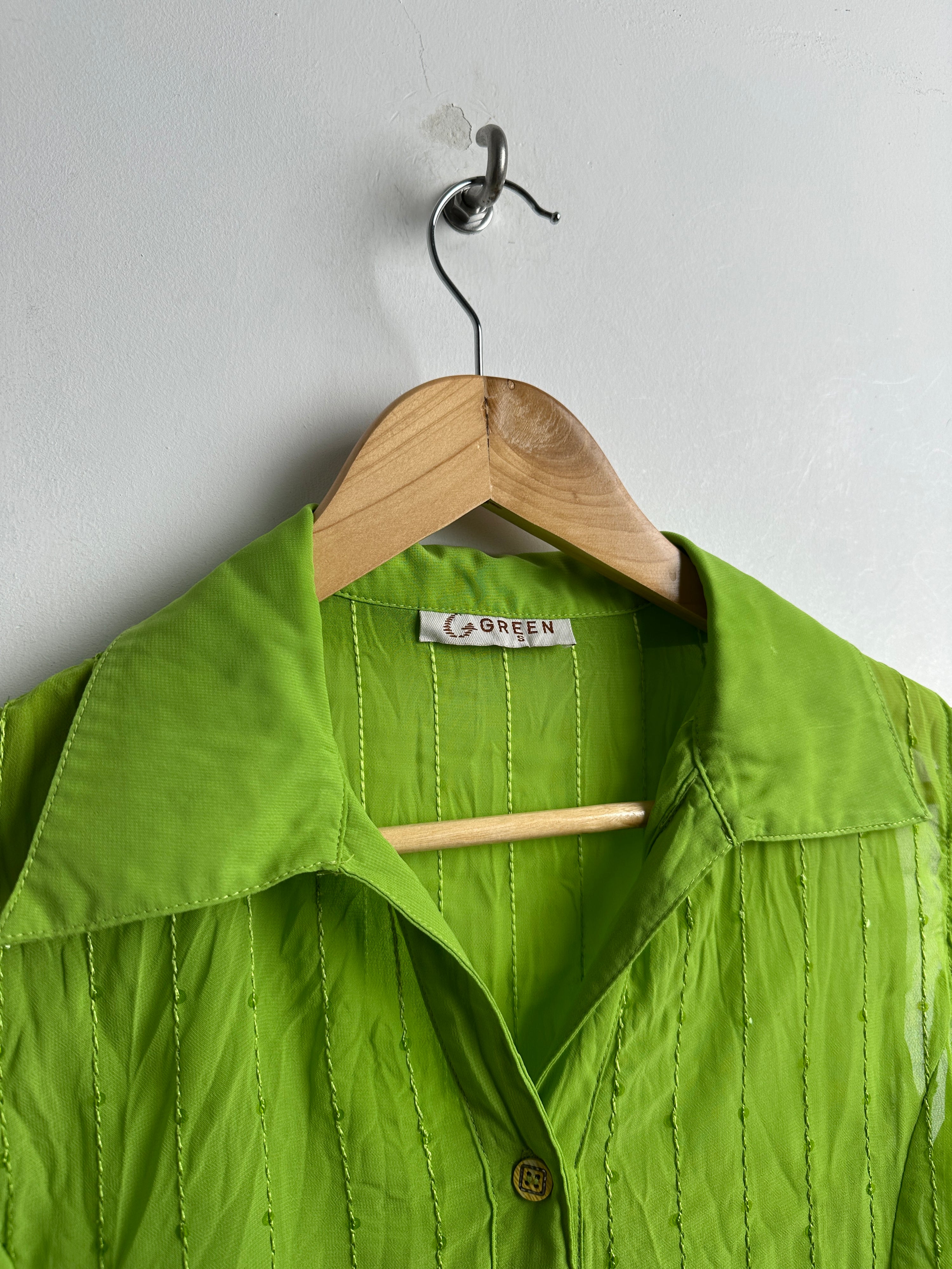 GREEN womens sleeveless shirt