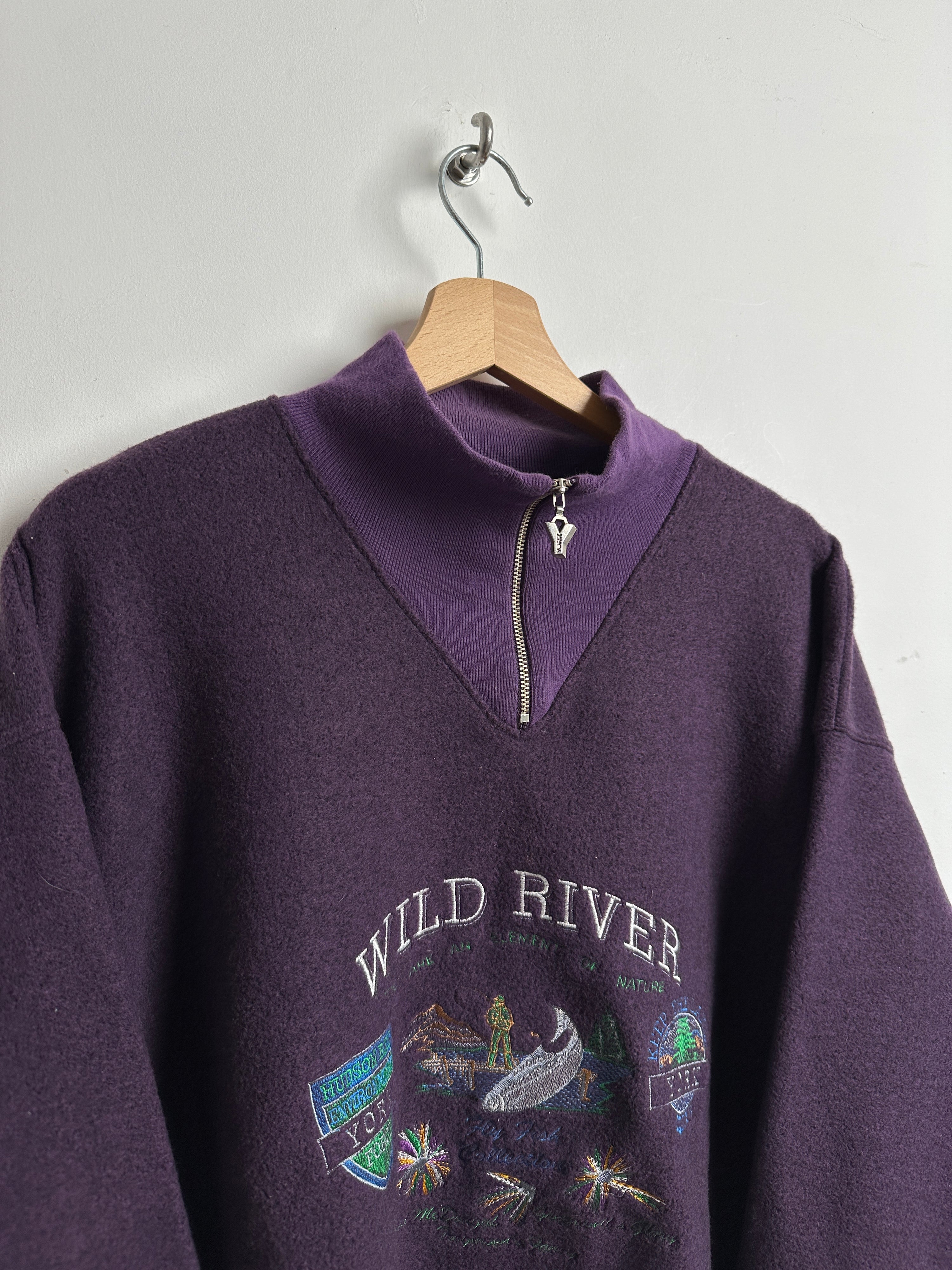 Vintage wild river quarter zip in purple