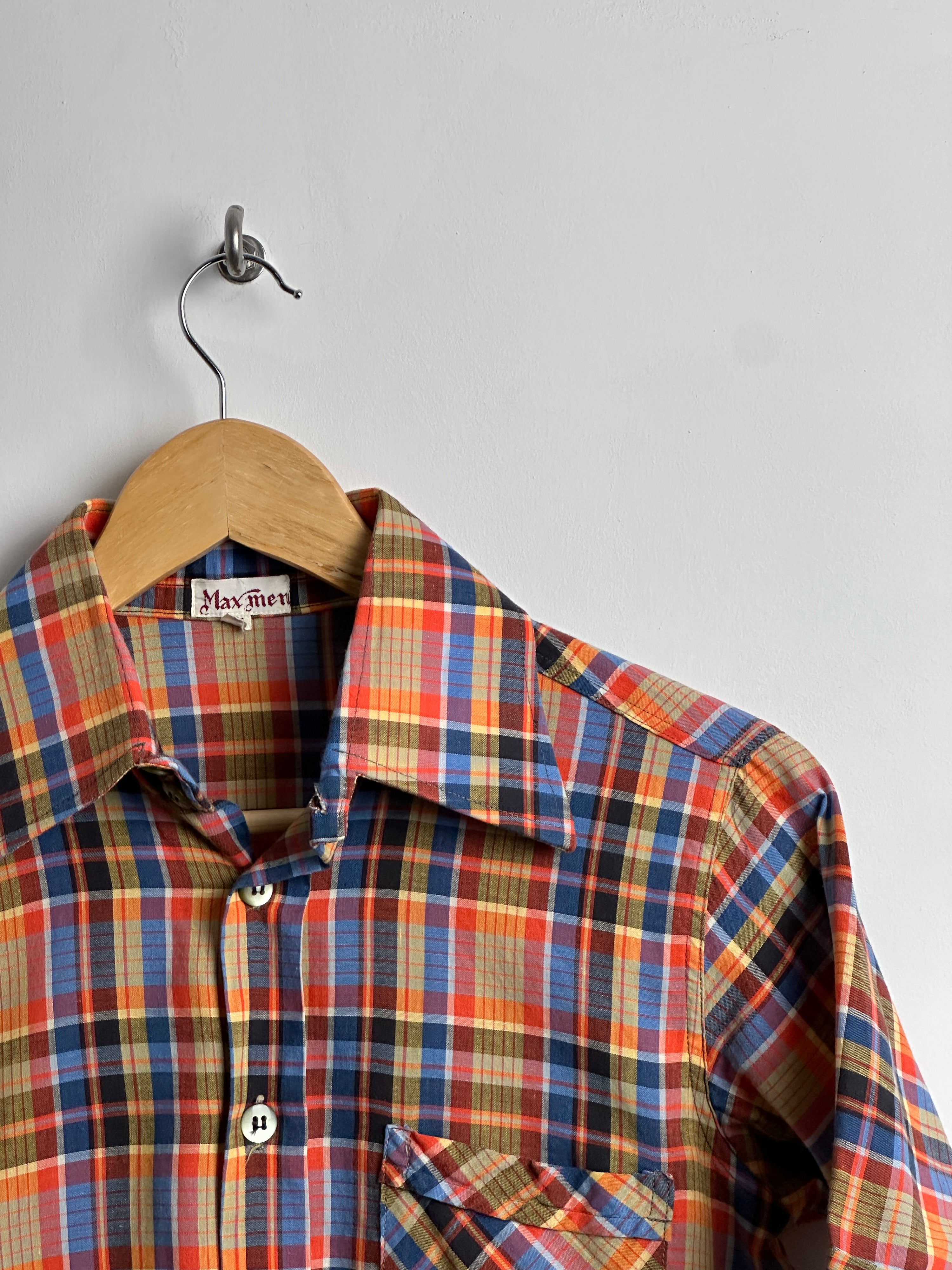 Maxmer vintage short-sleeve checked shirt