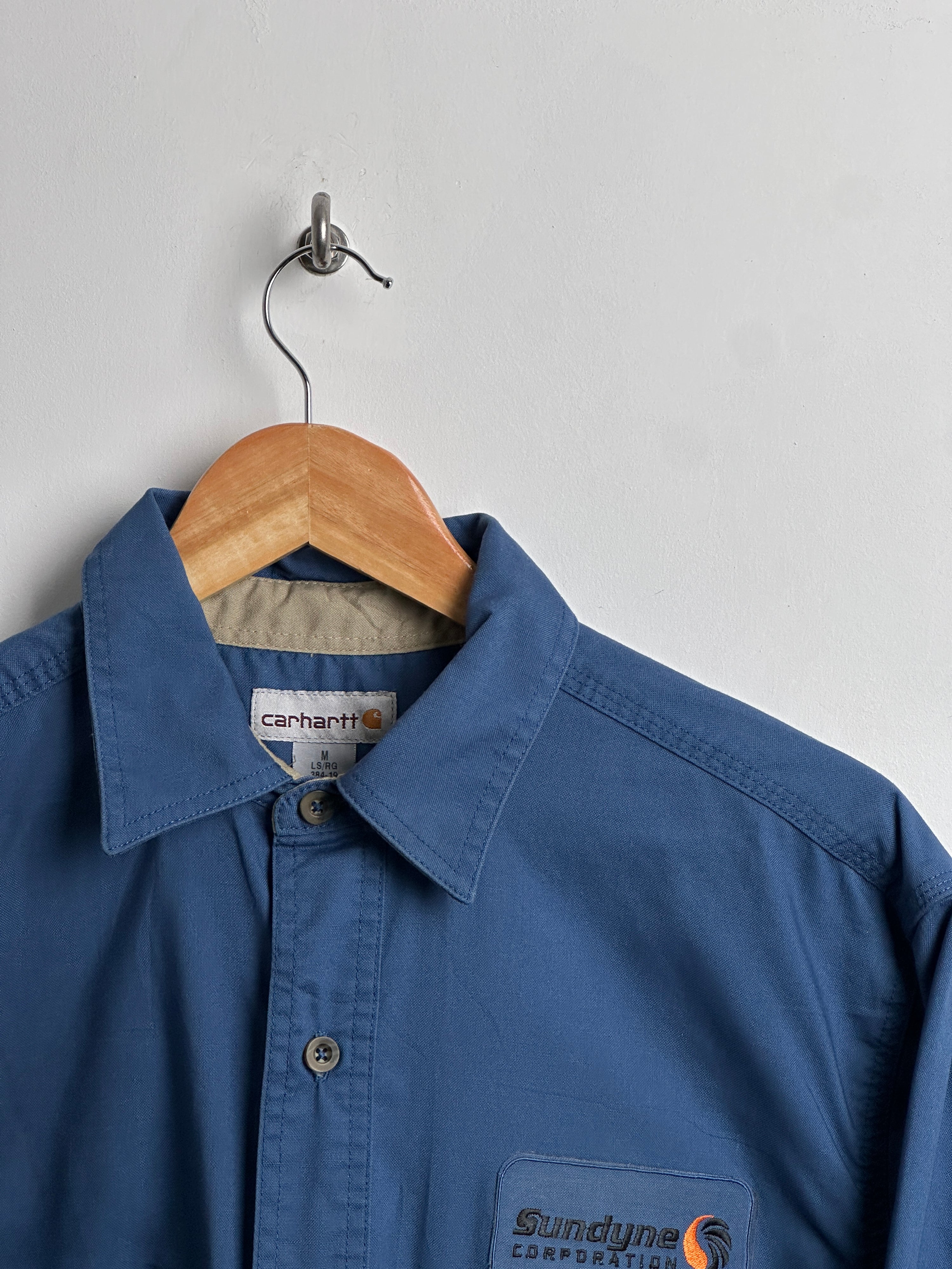 Carhartt button up blue long sleeve