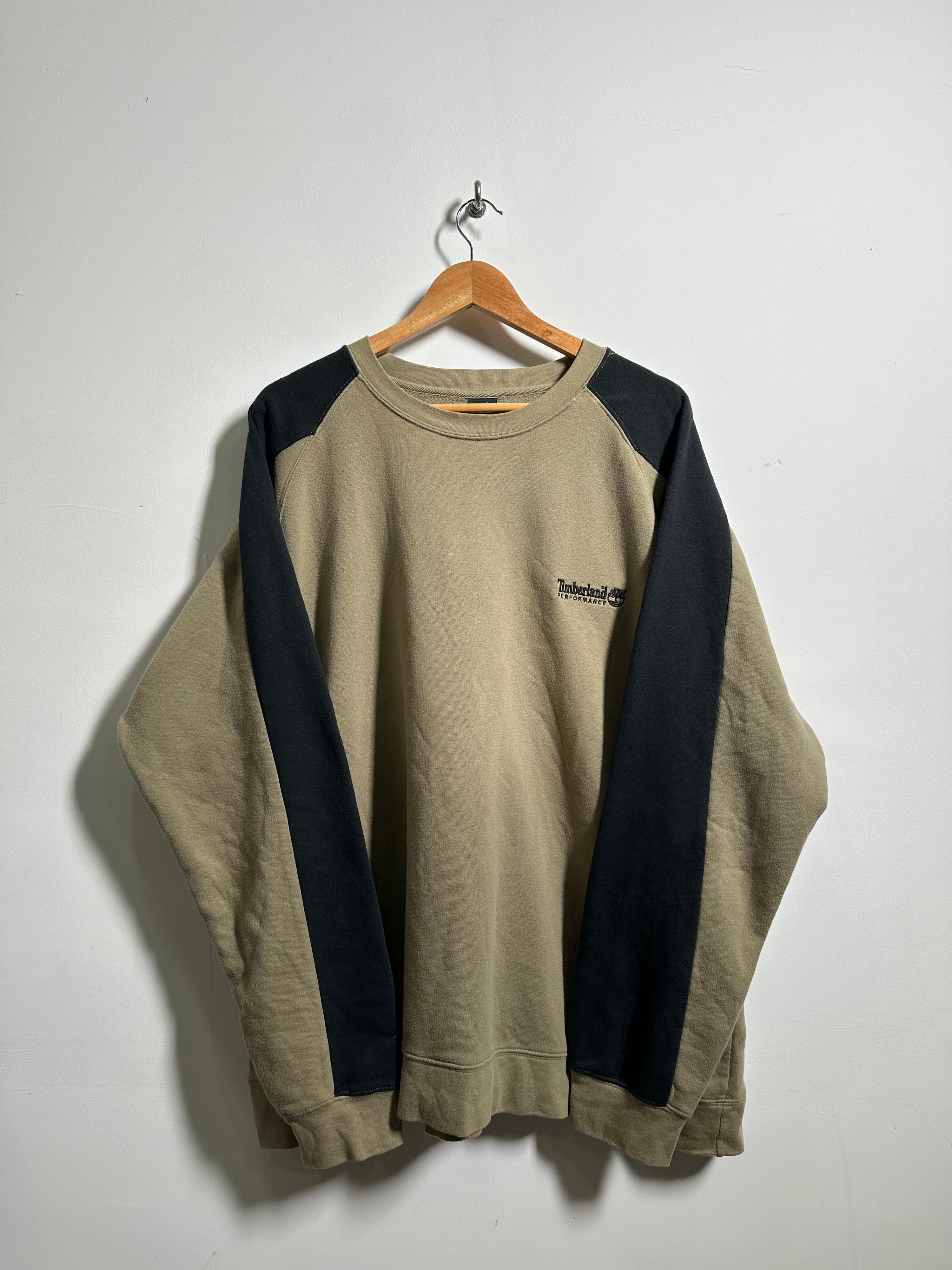TIMBERLAND vintage crew neck sweater in beige and black