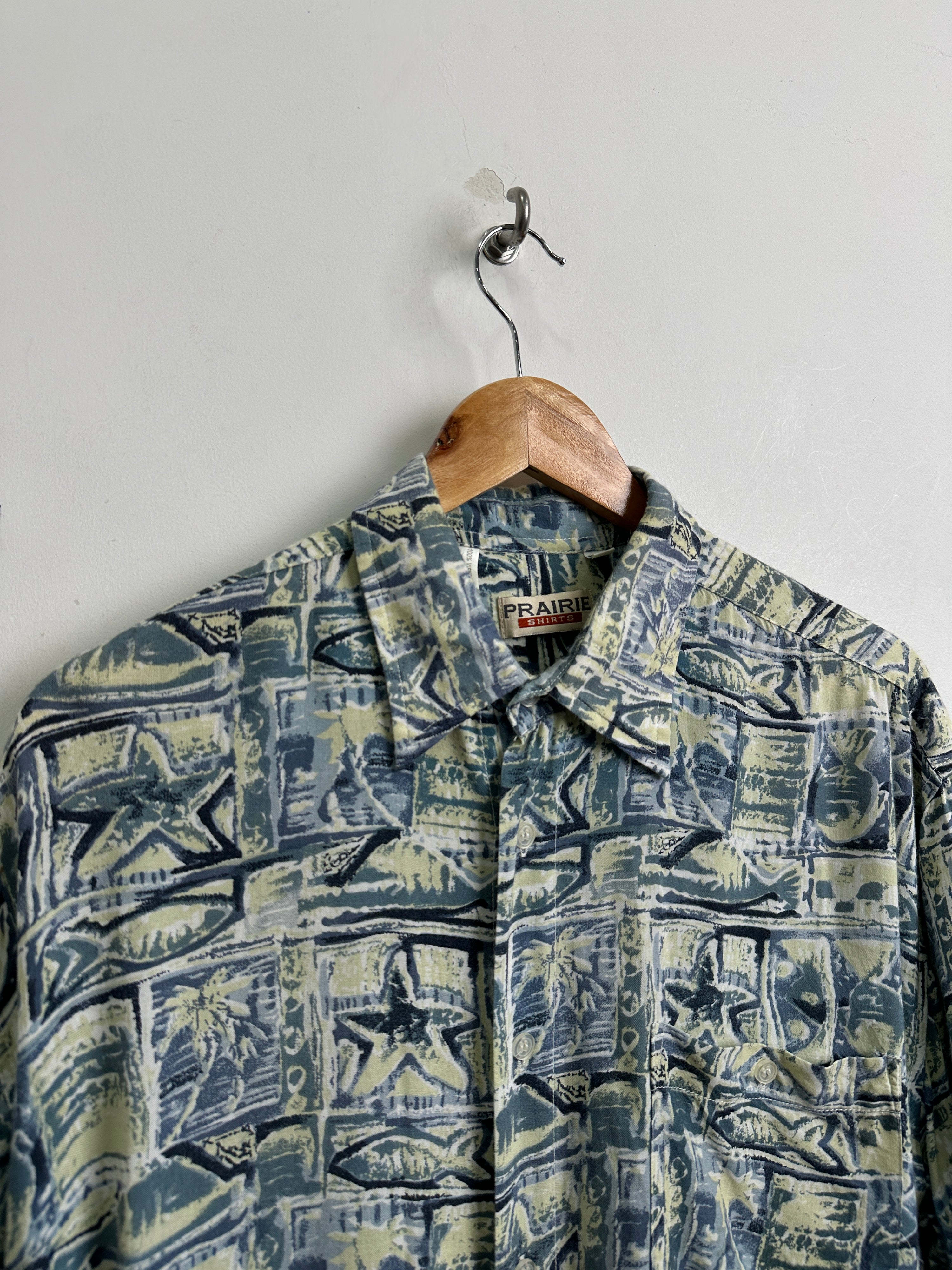 PRAIRIE SHIRTS vintage patterned short-sleeve shirt