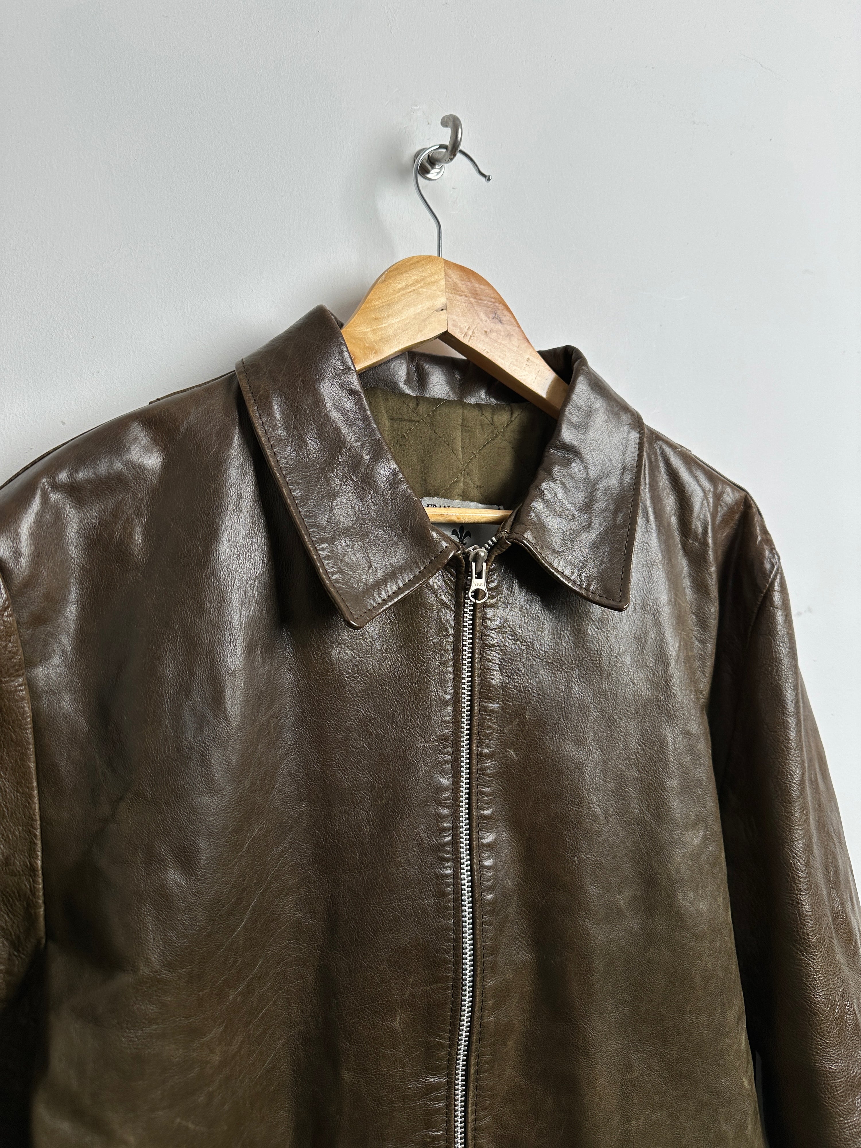 FRANCO DE ROMA brown leather jacket