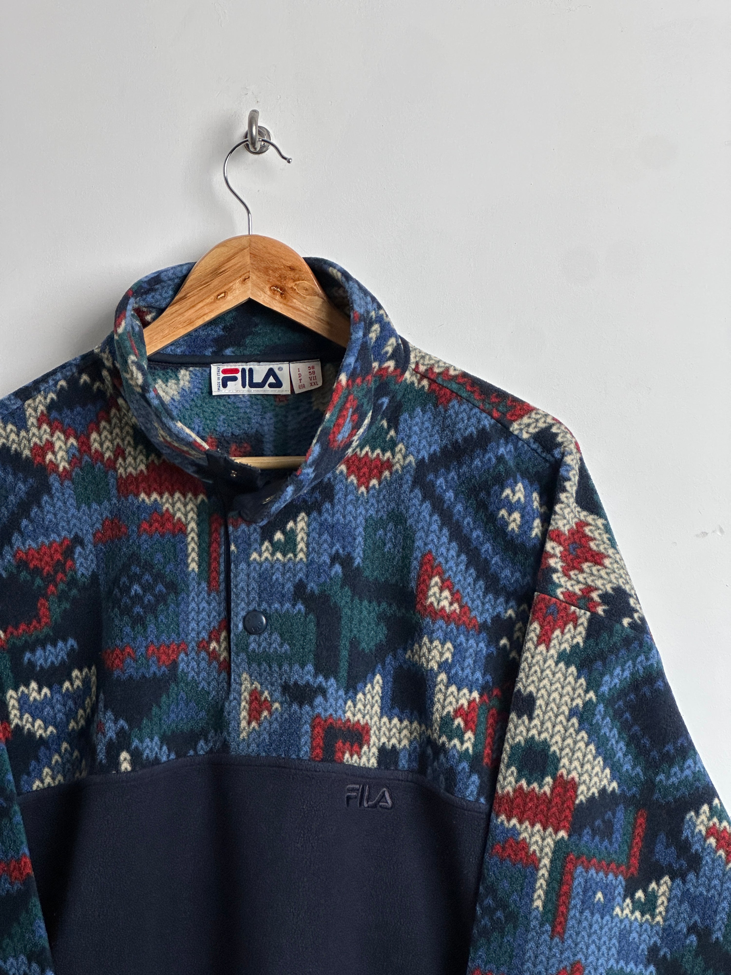 Fila 90s fleece quarter-button up