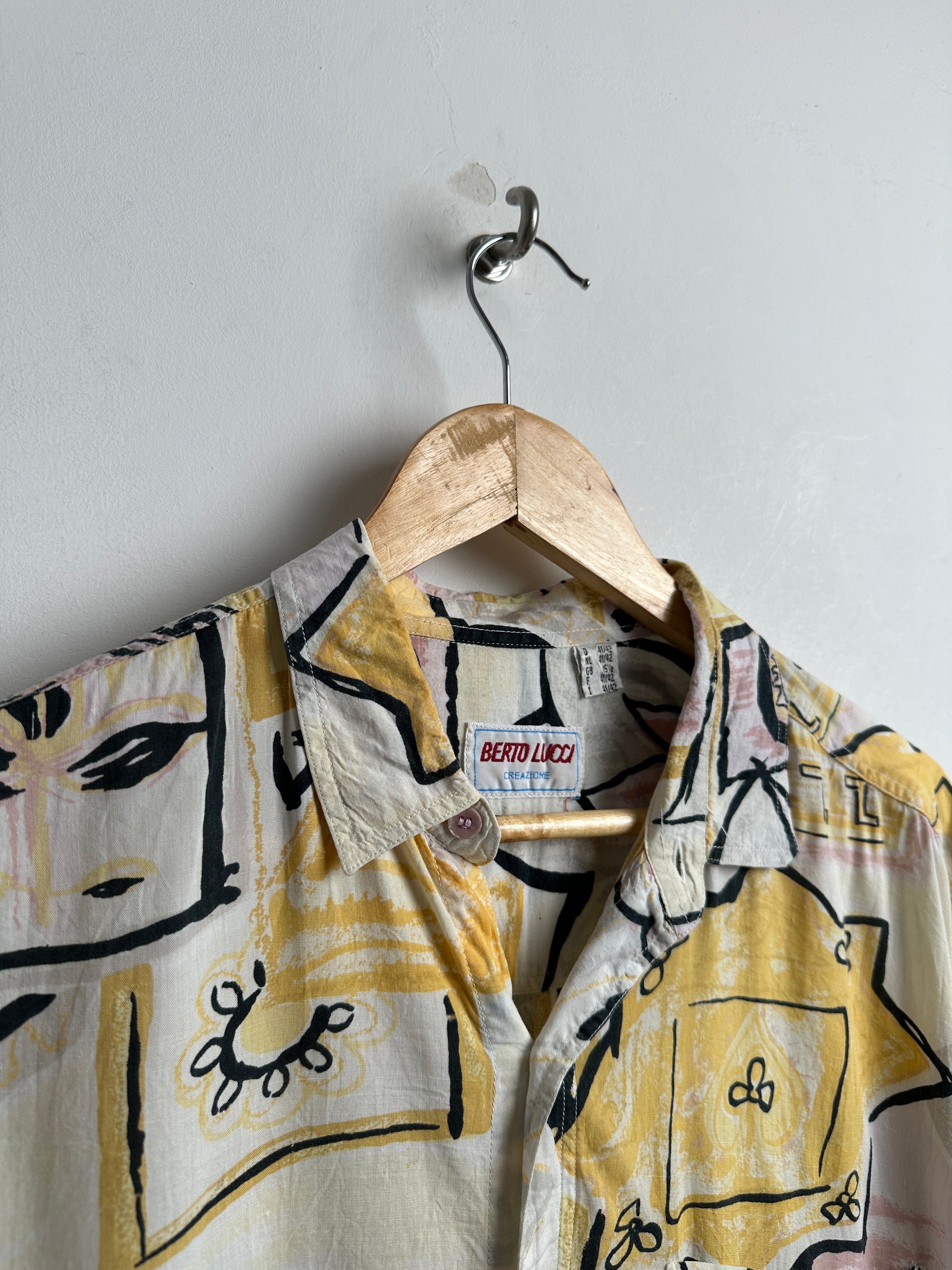 BERTO LUCCI Patterned Short Sleeved Shirt