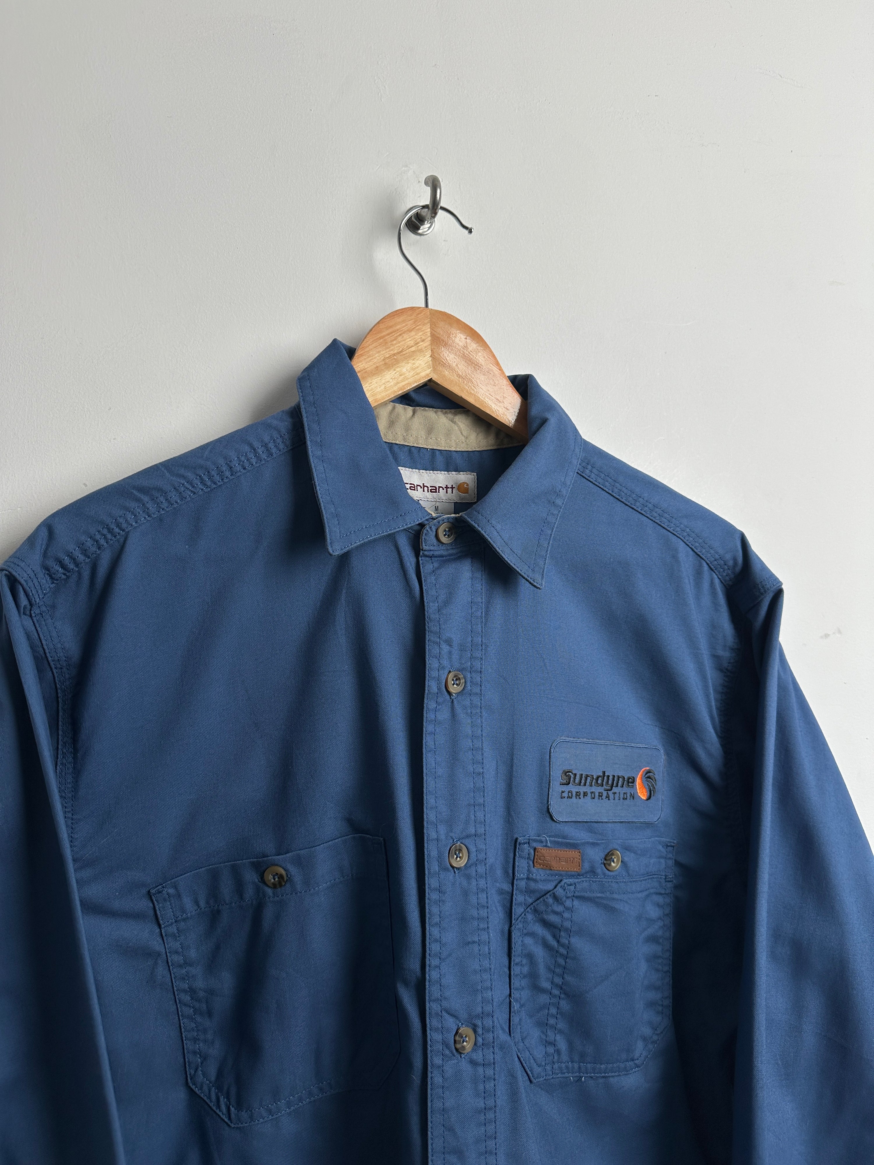 Carhartt button up blue long sleeve