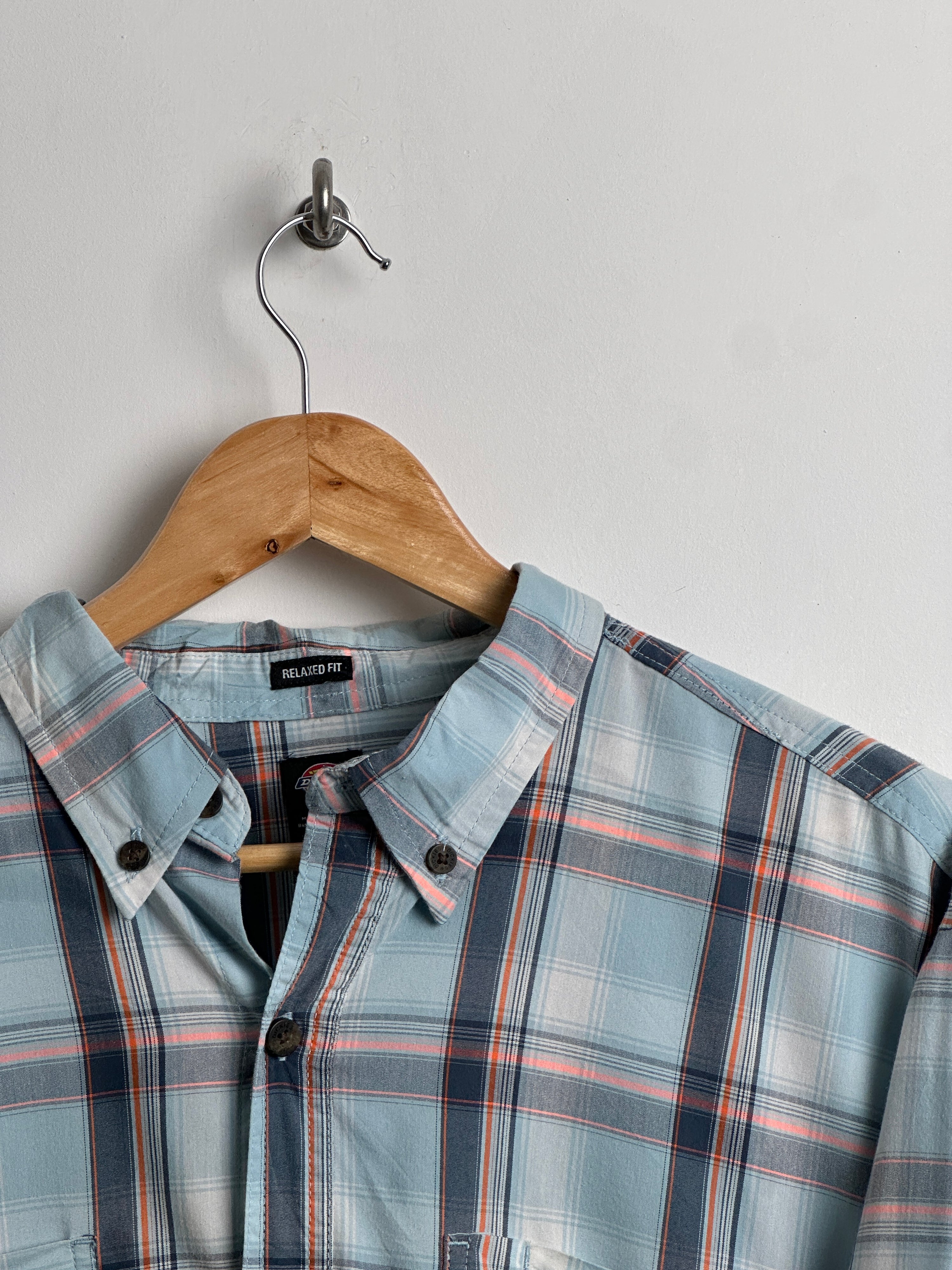 Dickies short sleeve button up light blue