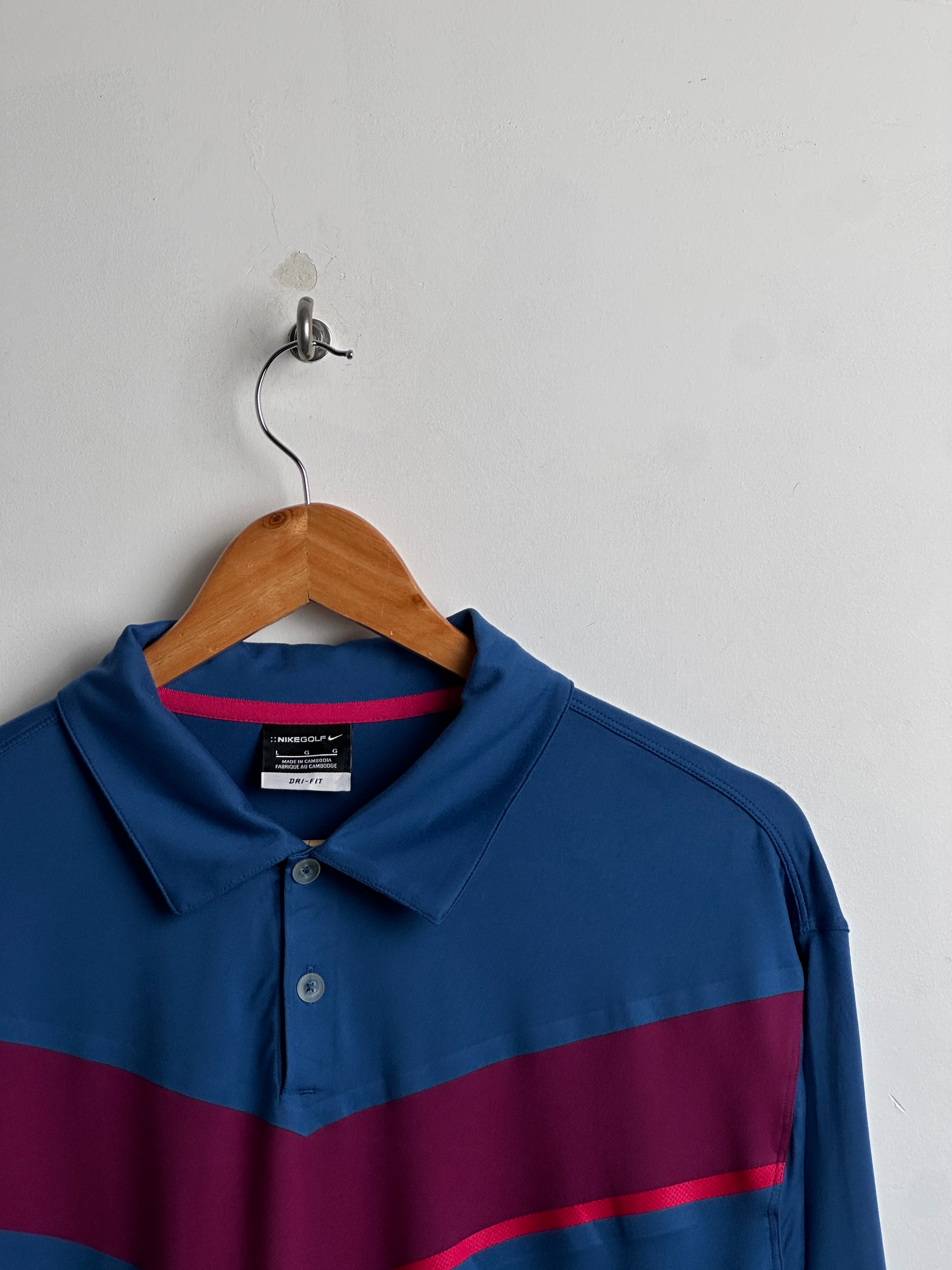 NIKE GOLF short-sleeve polo shirt in blue