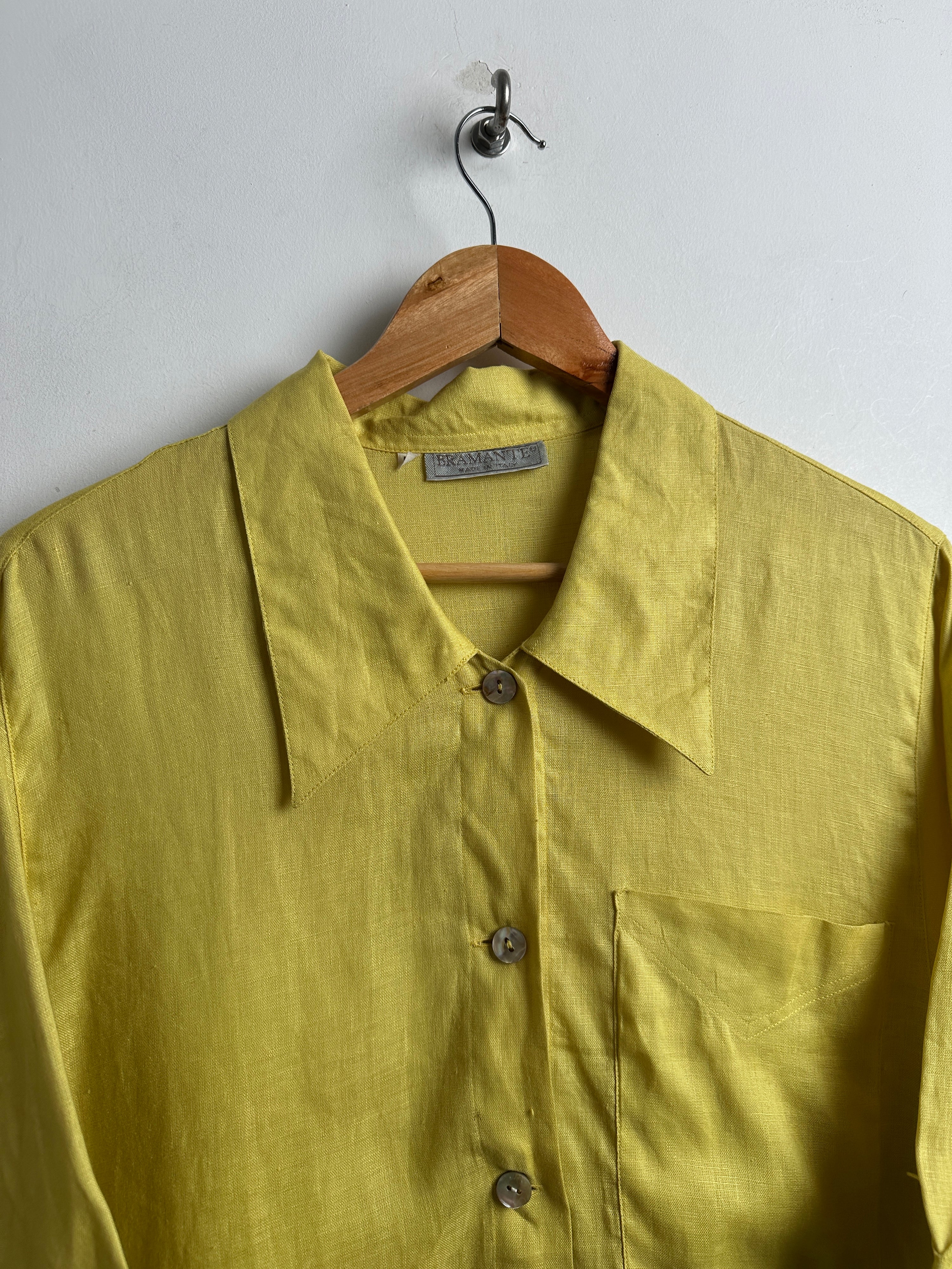 BRAMANTE Mustard short sleeved shirt