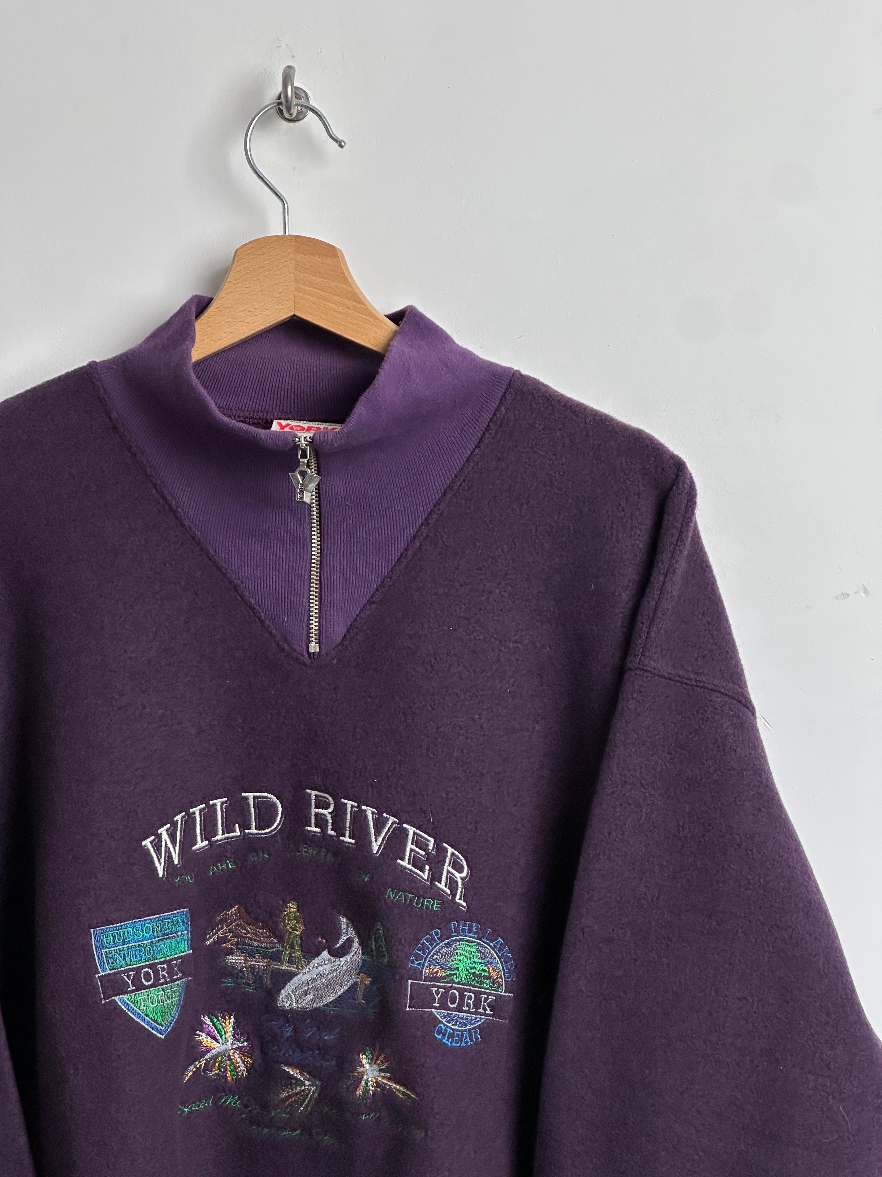 Vintage wild river quarter zip in purple