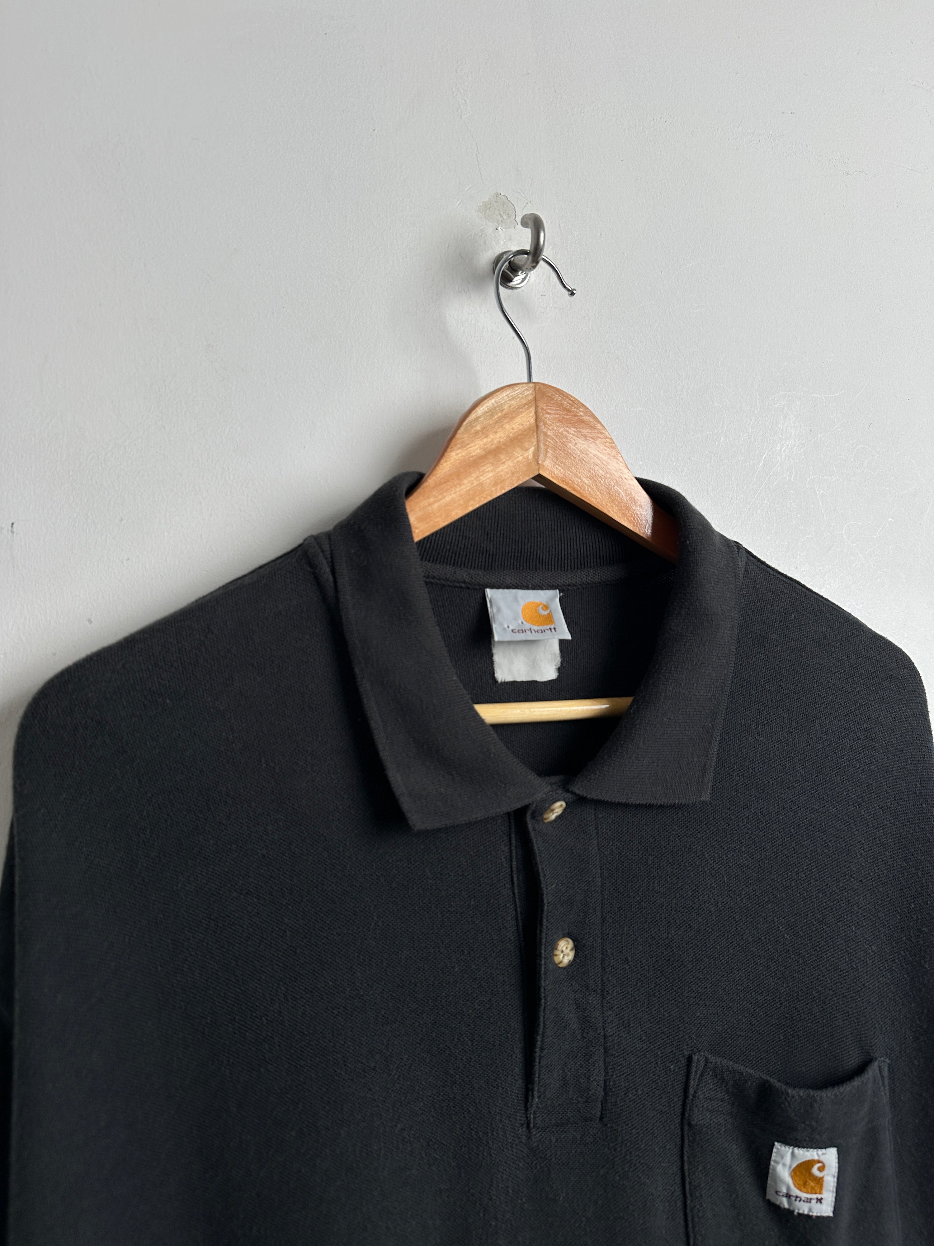CARHARTT short-sleeve polo shirt in dark grey