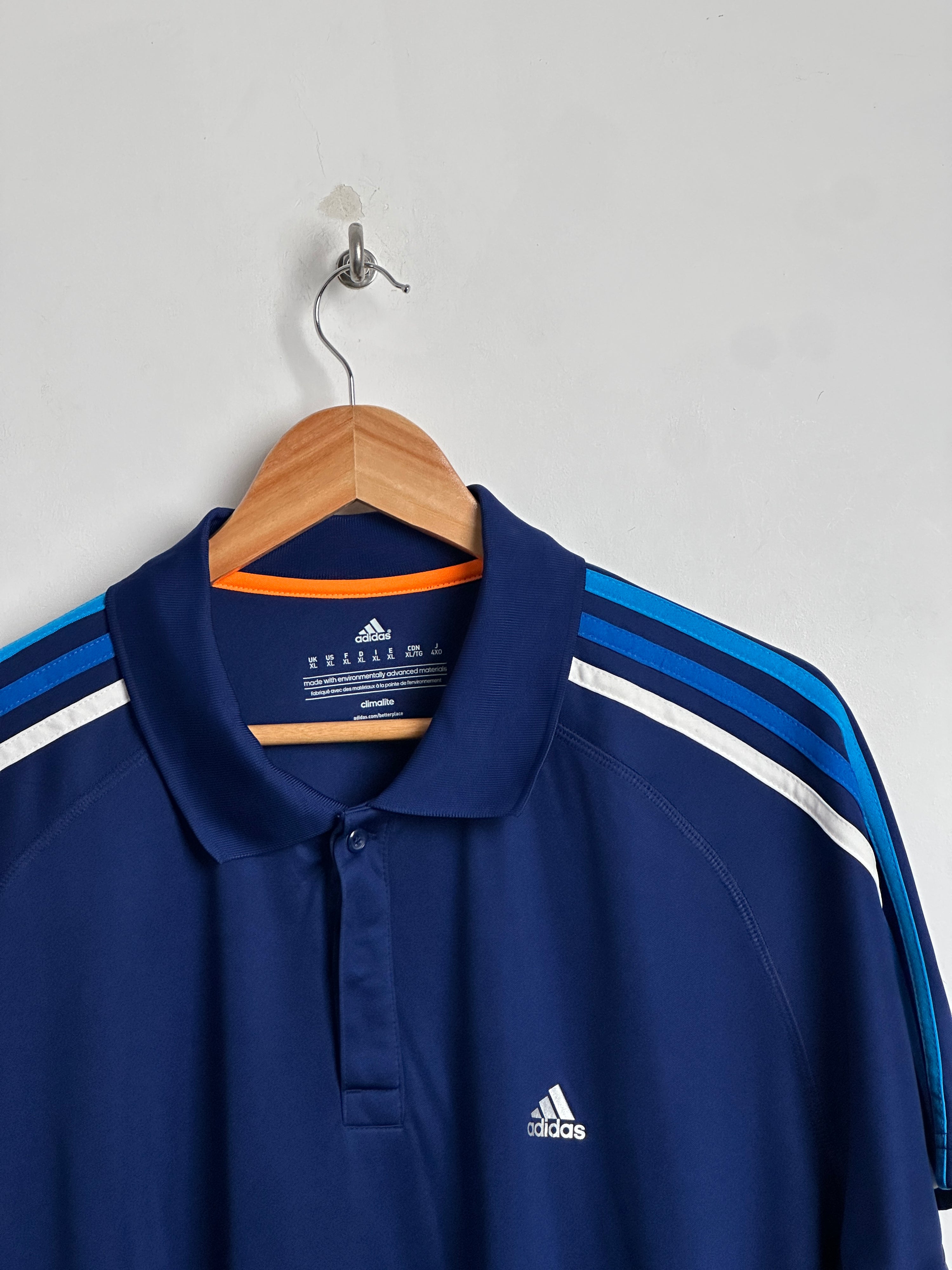 ADIDAS short-sleeve polo shirt in blue