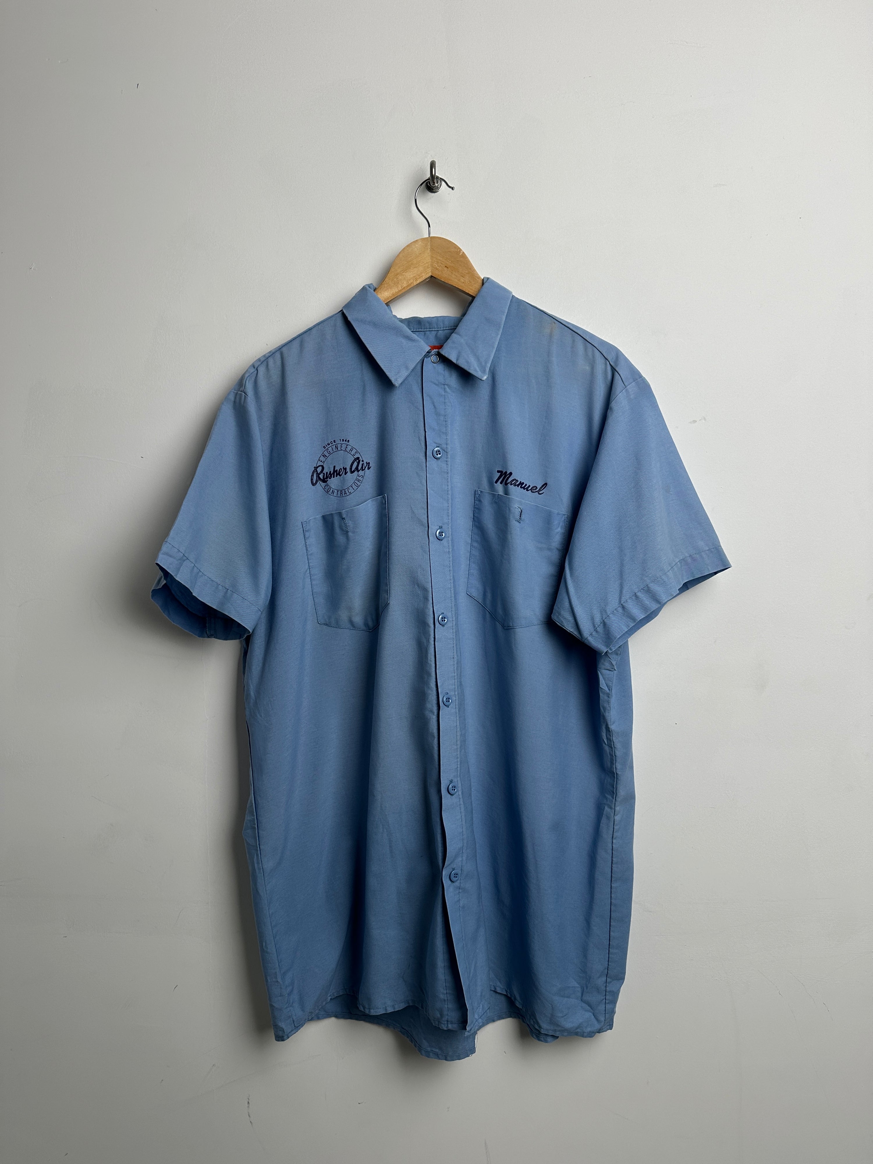 Dickies Rusher Air light blue button up tee - thrift.mt