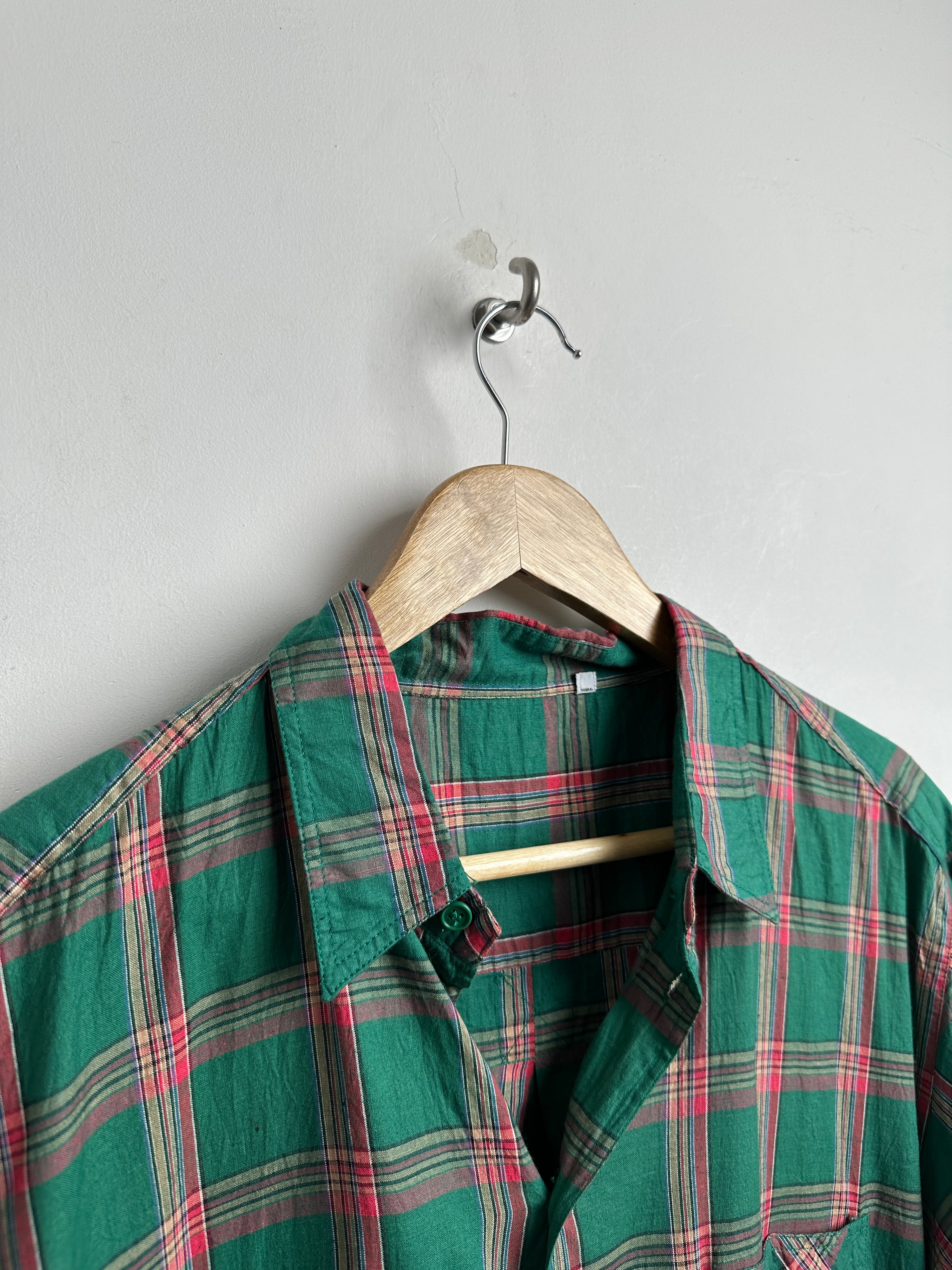 Vintage plaid short sleeve shirt