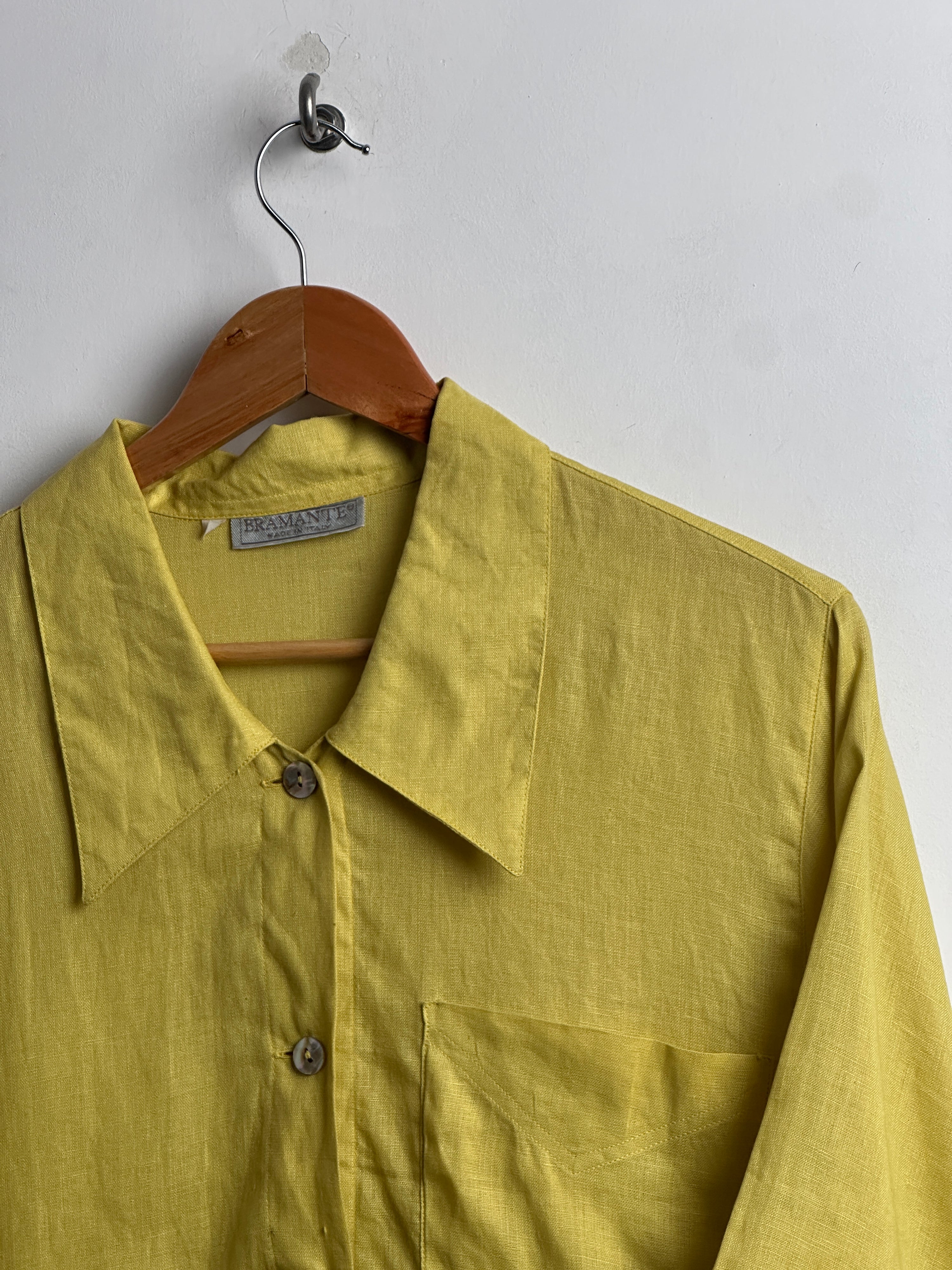 BRAMANTE Mustard short sleeved shirt
