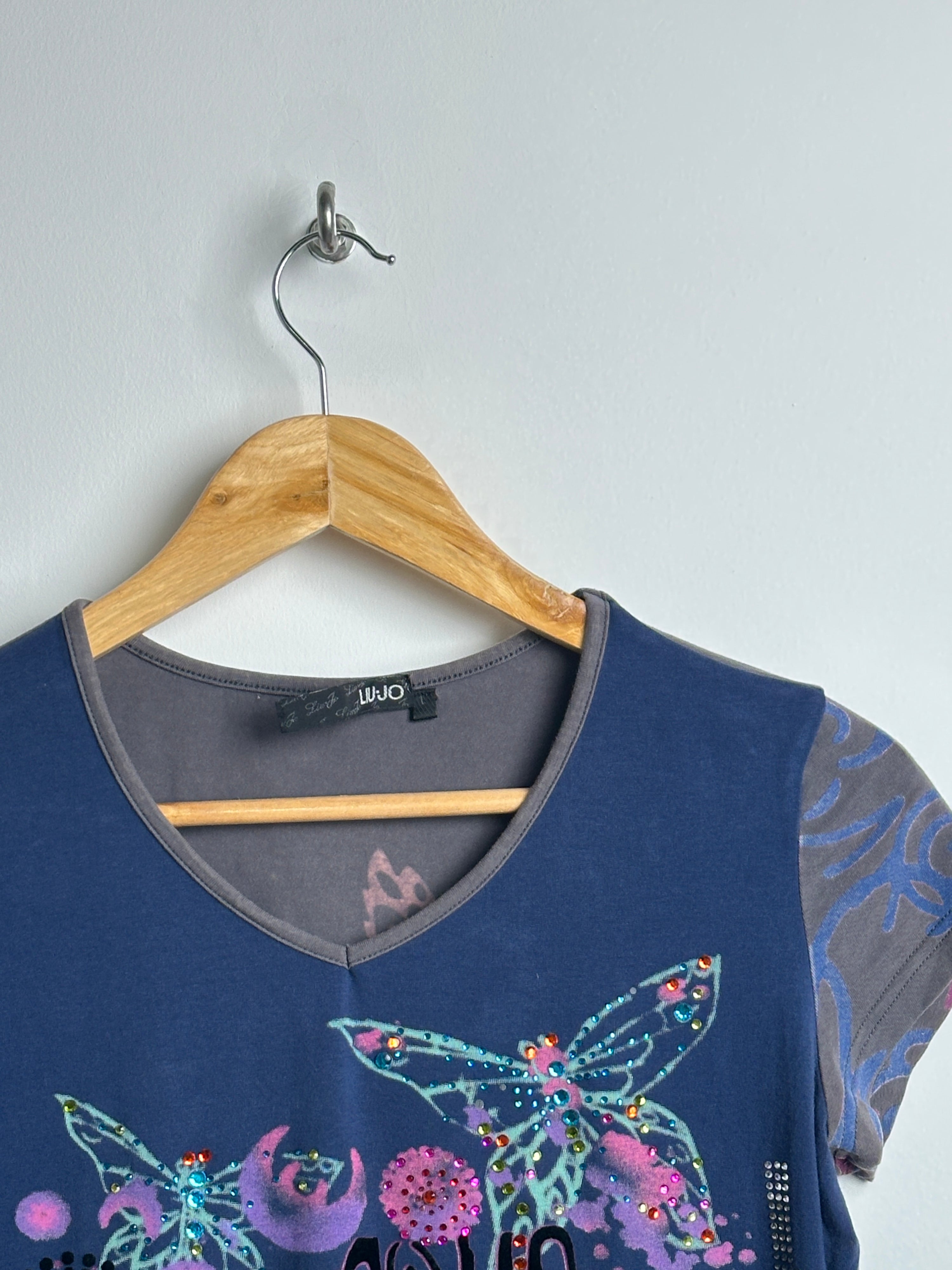 LIUJO Top with Rhinestones