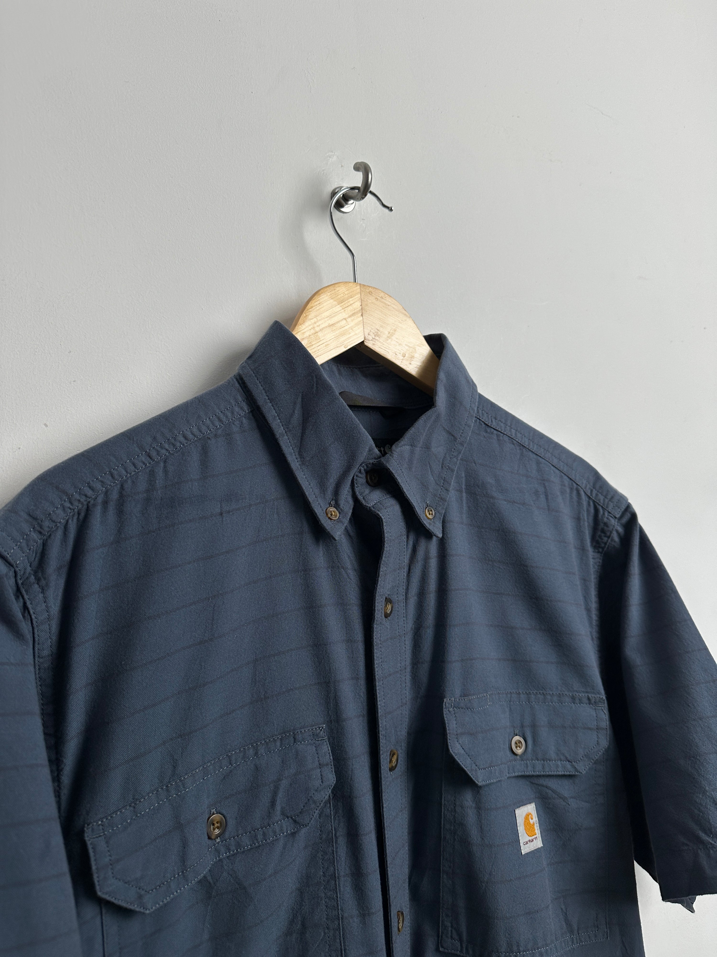 Carhartt blue button up tee