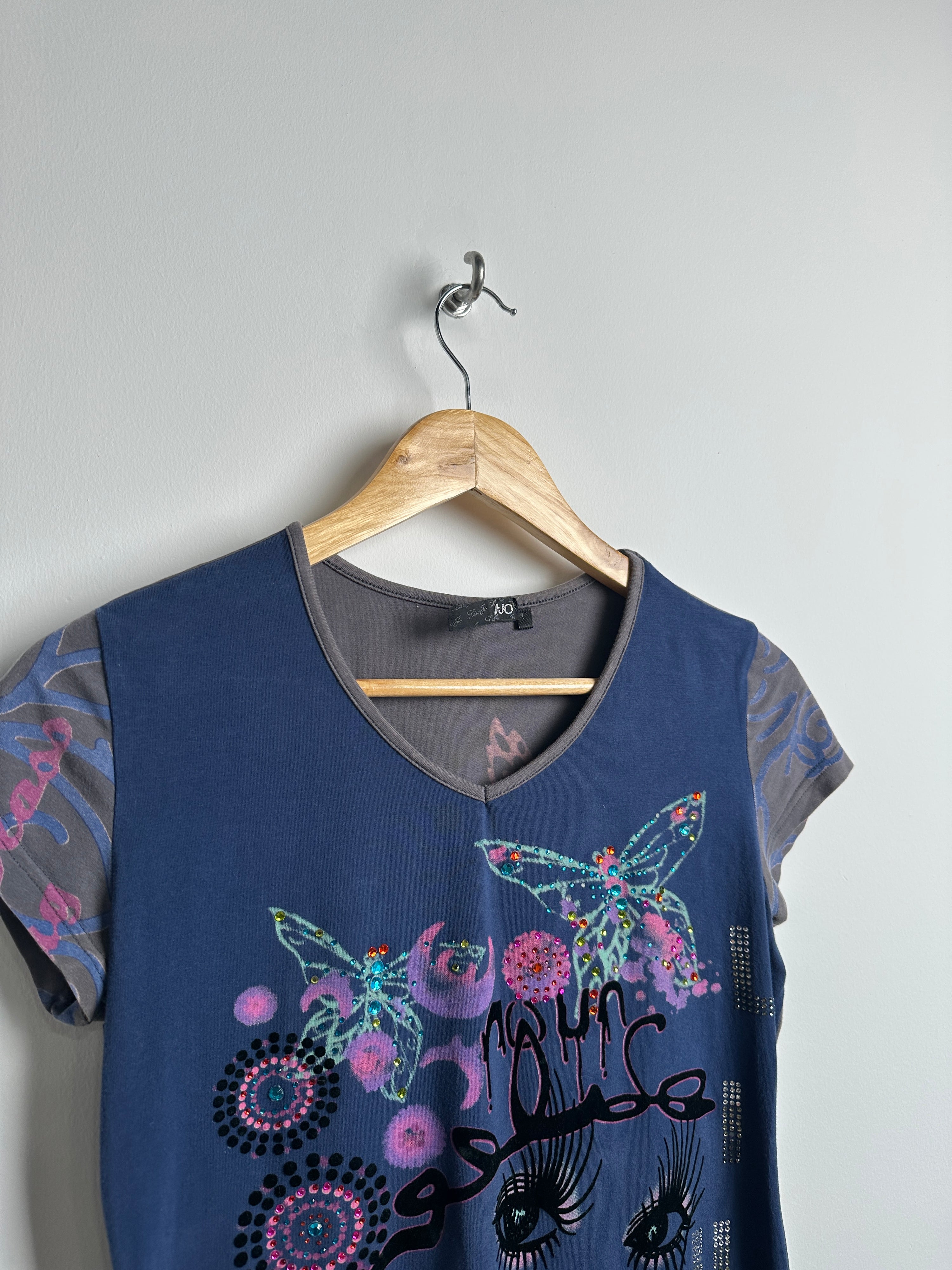 LIUJO Top with Rhinestones
