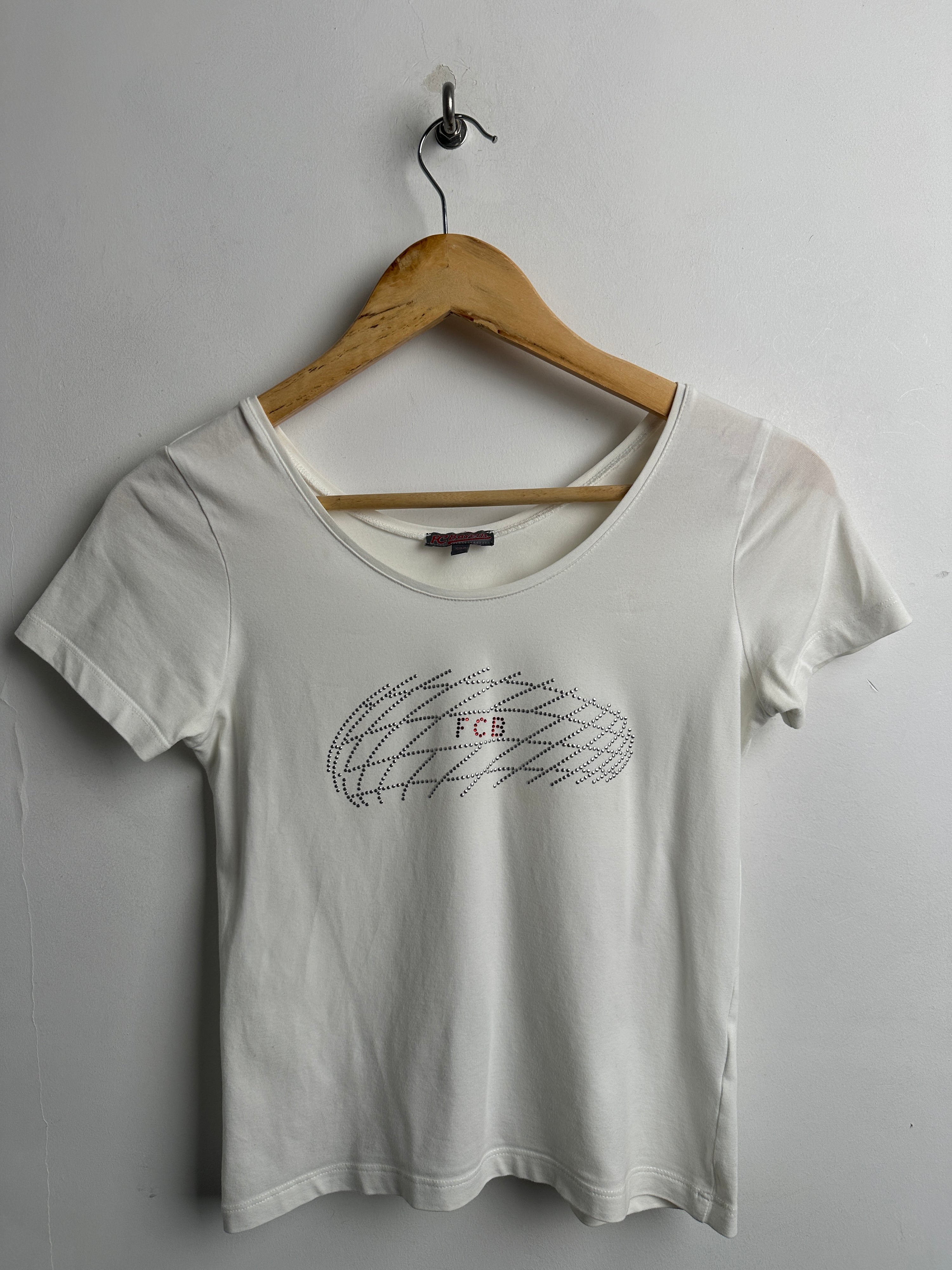 FC BAYERN Bedazzled White Short Sleeved Tee