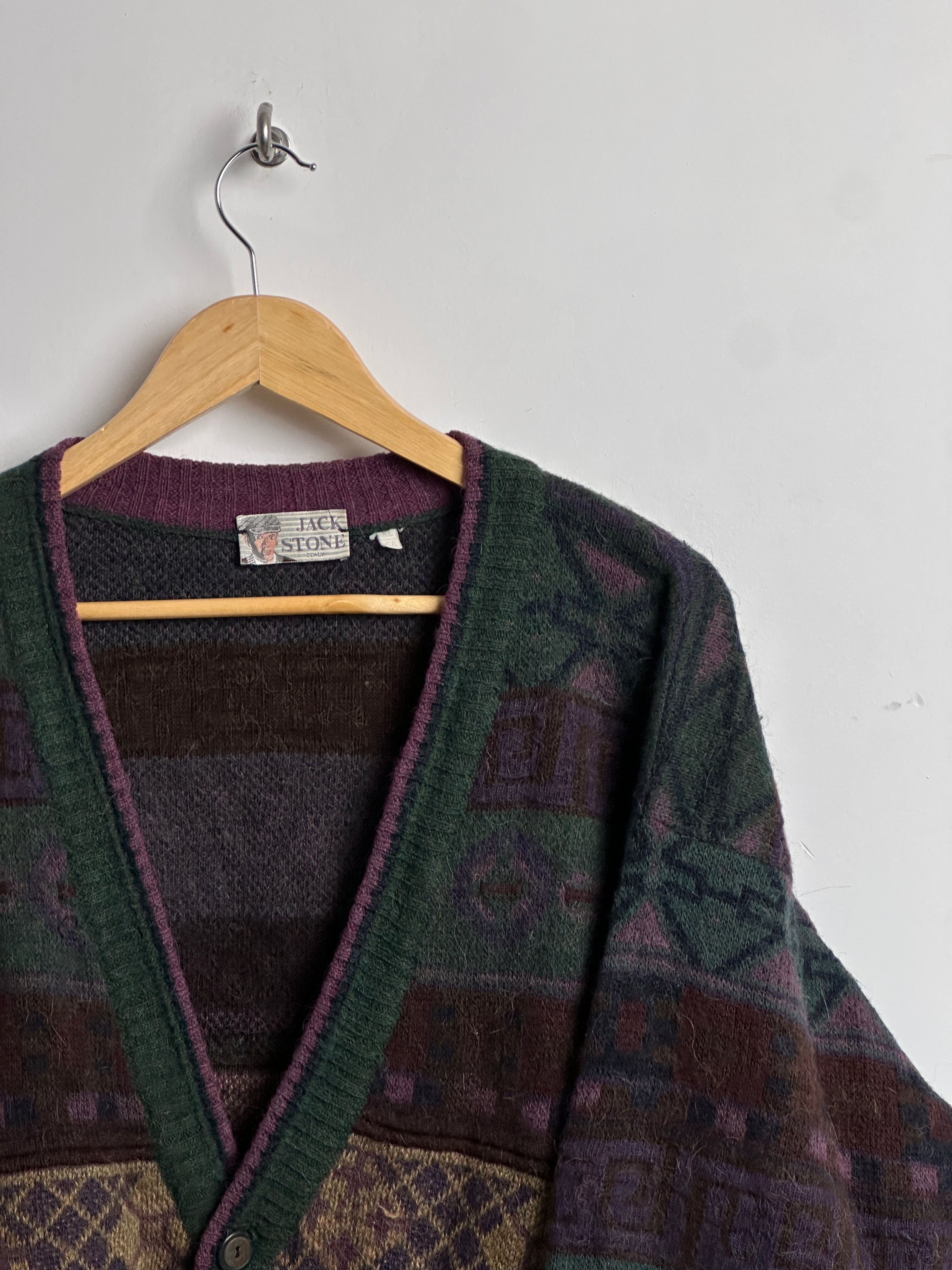 Jack Stone 90s multi-colored cardigan