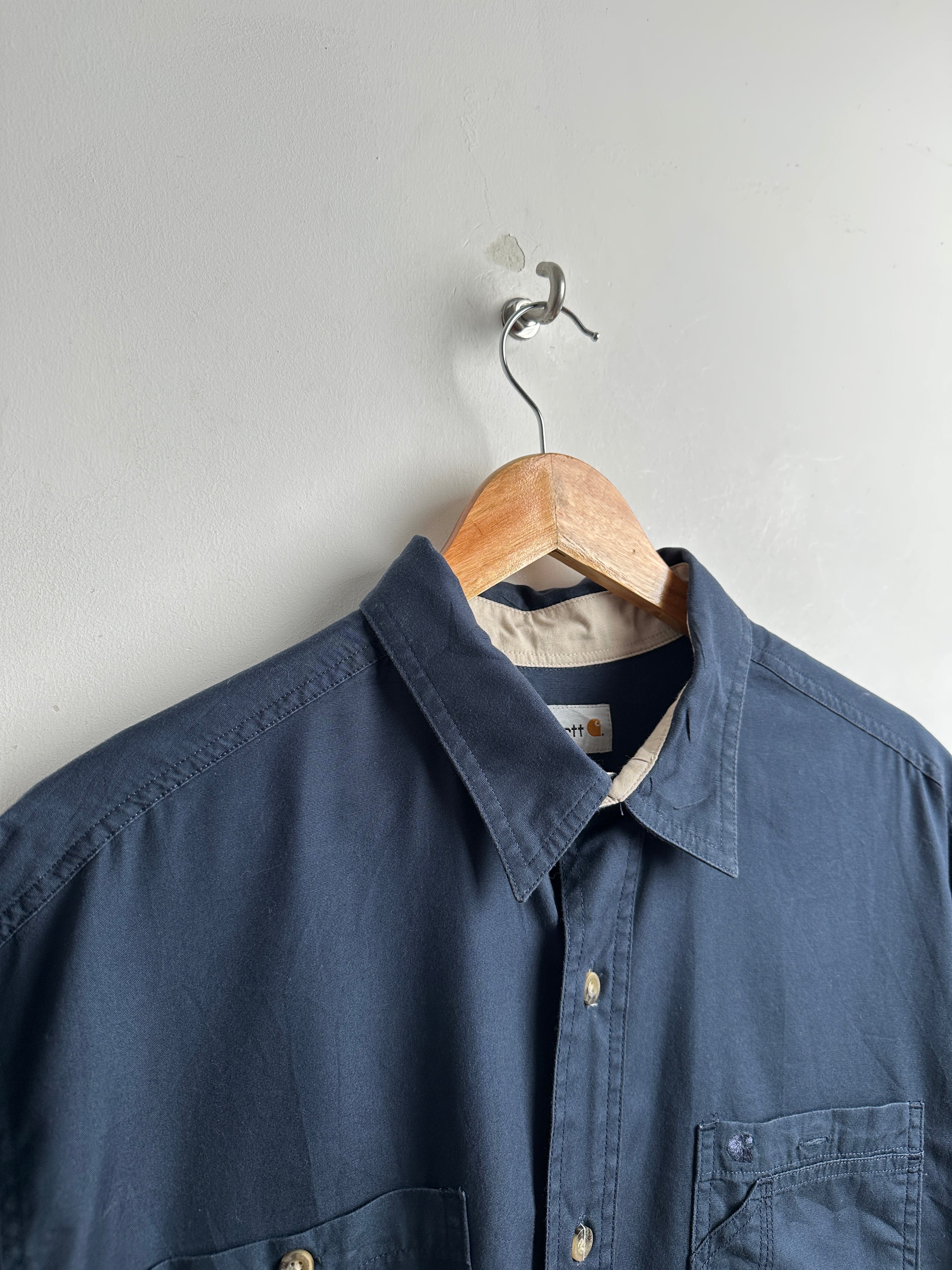 CARHARTT short sleeve shirt in navy blue